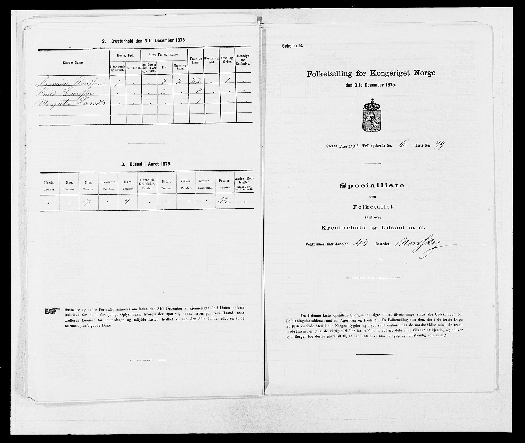 SAB, Folketelling 1875 for 1216P Sveio prestegjeld, 1875, s. 779