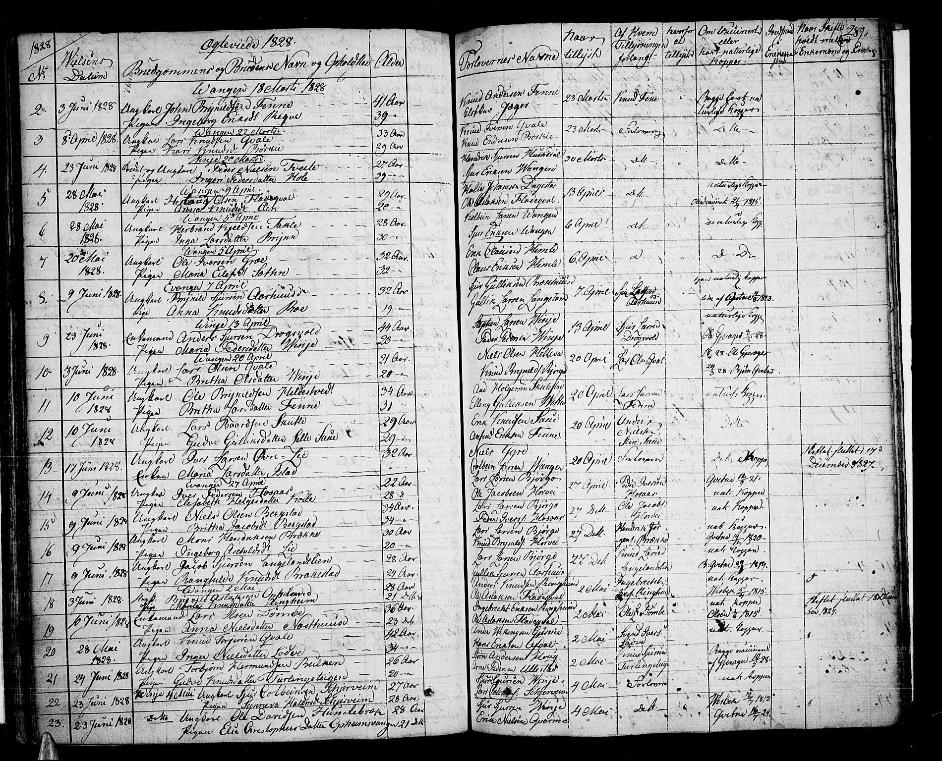 Voss sokneprestembete, AV/SAB-A-79001/H/Haa: Ministerialbok nr. A 12, 1823-1837, s. 289