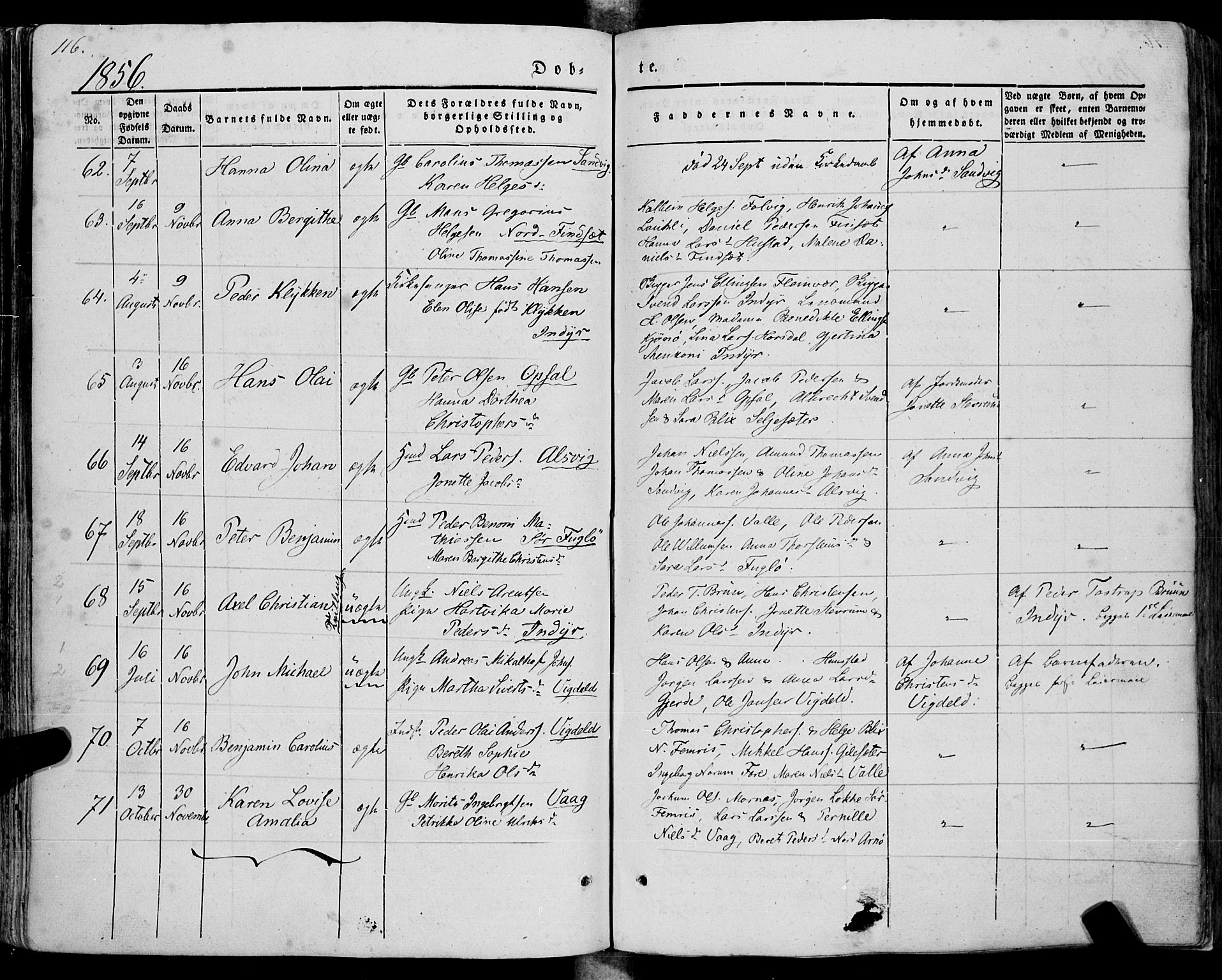 Ministerialprotokoller, klokkerbøker og fødselsregistre - Nordland, SAT/A-1459/805/L0097: Ministerialbok nr. 805A04, 1837-1861, s. 116