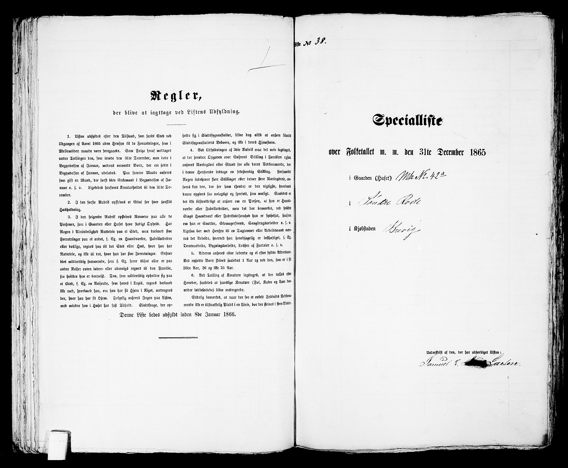 RA, Folketelling 1865 for 0804P Brevik prestegjeld, 1865, s. 453