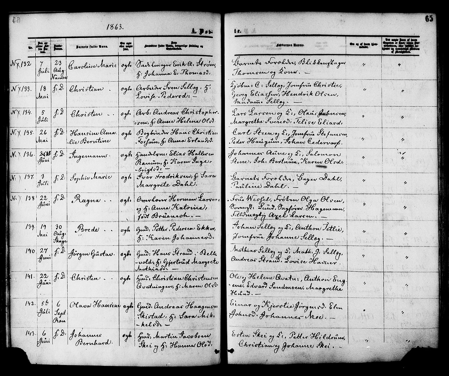 Ministerialprotokoller, klokkerbøker og fødselsregistre - Nord-Trøndelag, AV/SAT-A-1458/764/L0553: Ministerialbok nr. 764A08, 1858-1880, s. 65