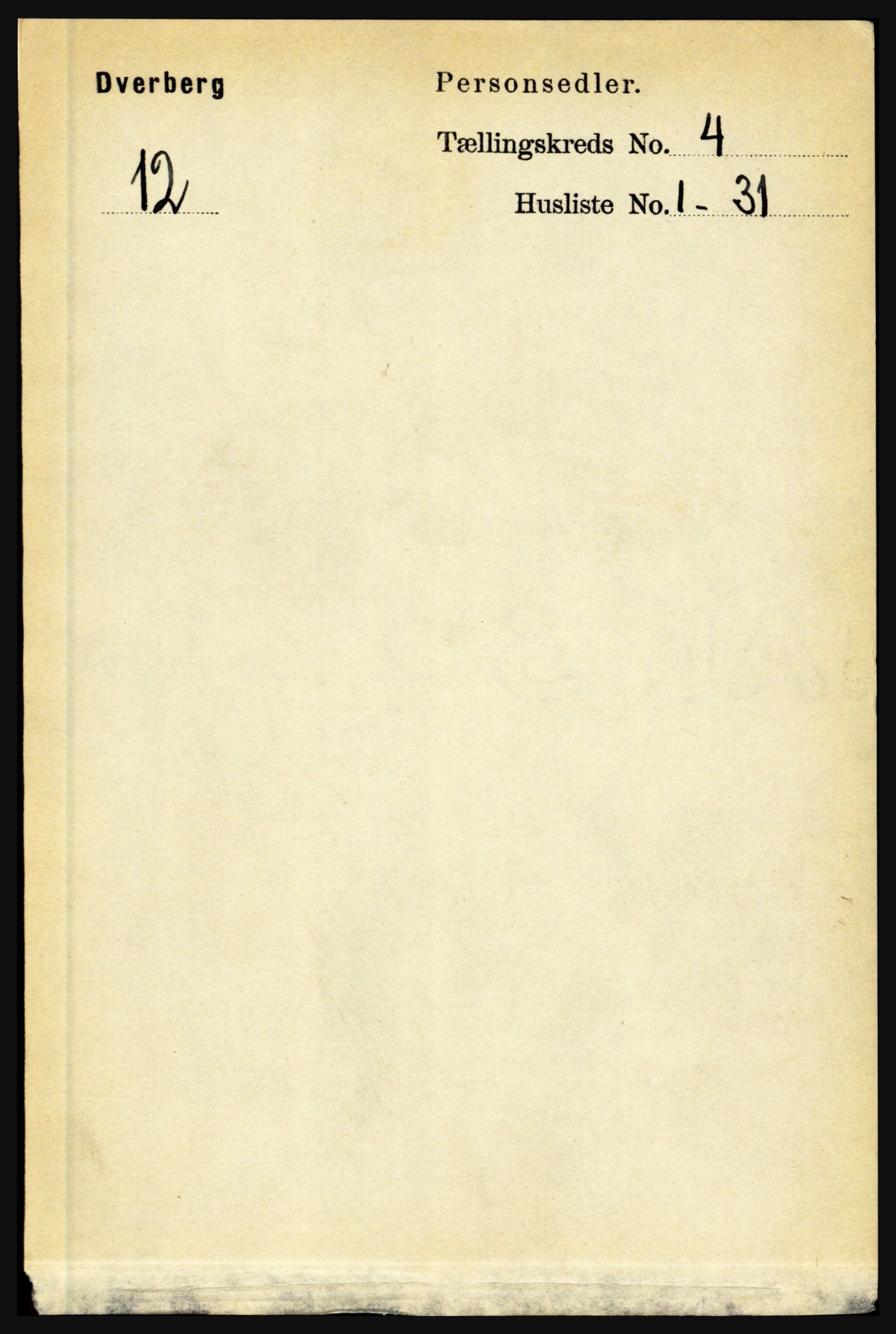 RA, Folketelling 1891 for 1872 Dverberg herred, 1891, s. 1274