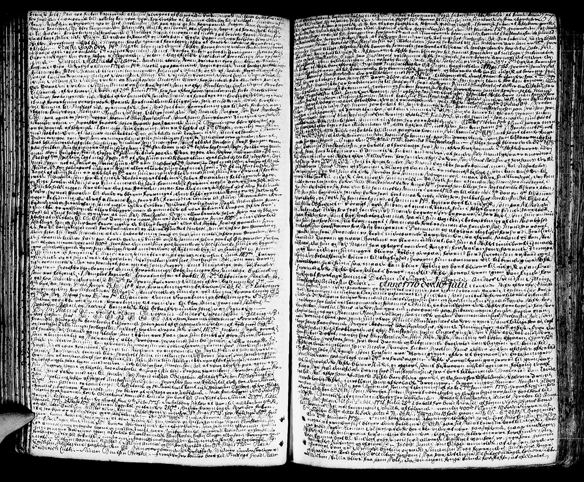 Lier, Røyken og Hurum sorenskriveri, AV/SAKO-A-89/H/Hc/L0006: Skifteprotokoll, 1773-1789, s. 256b-257a