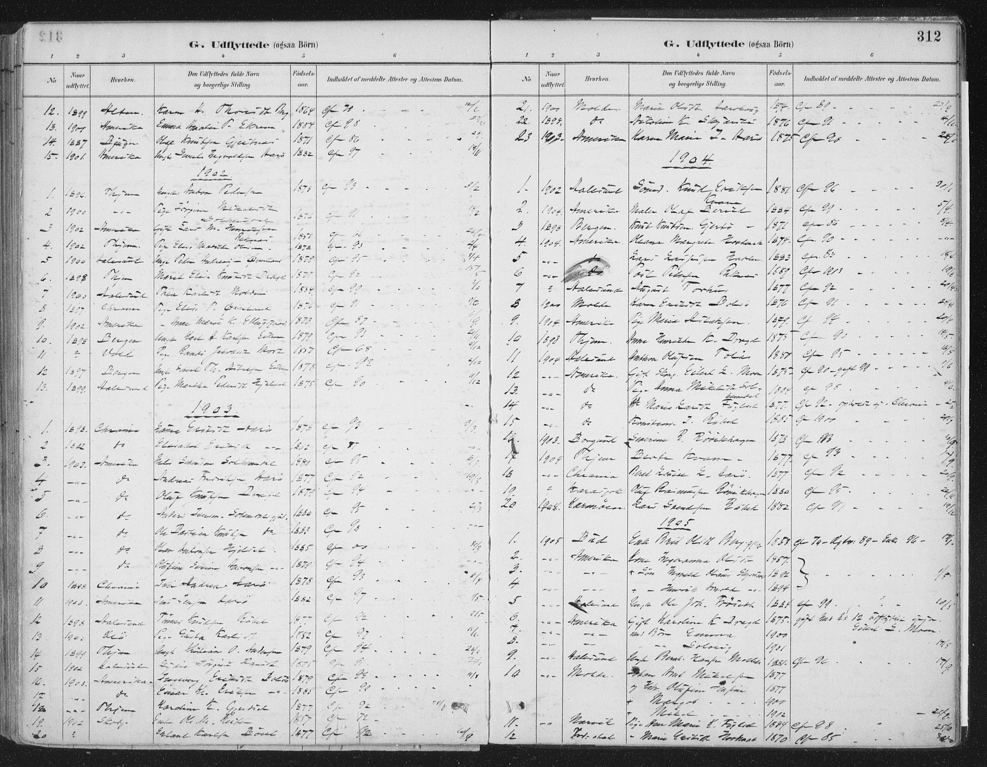 Ministerialprotokoller, klokkerbøker og fødselsregistre - Møre og Romsdal, AV/SAT-A-1454/555/L0658: Ministerialbok nr. 555A09, 1887-1917, s. 312