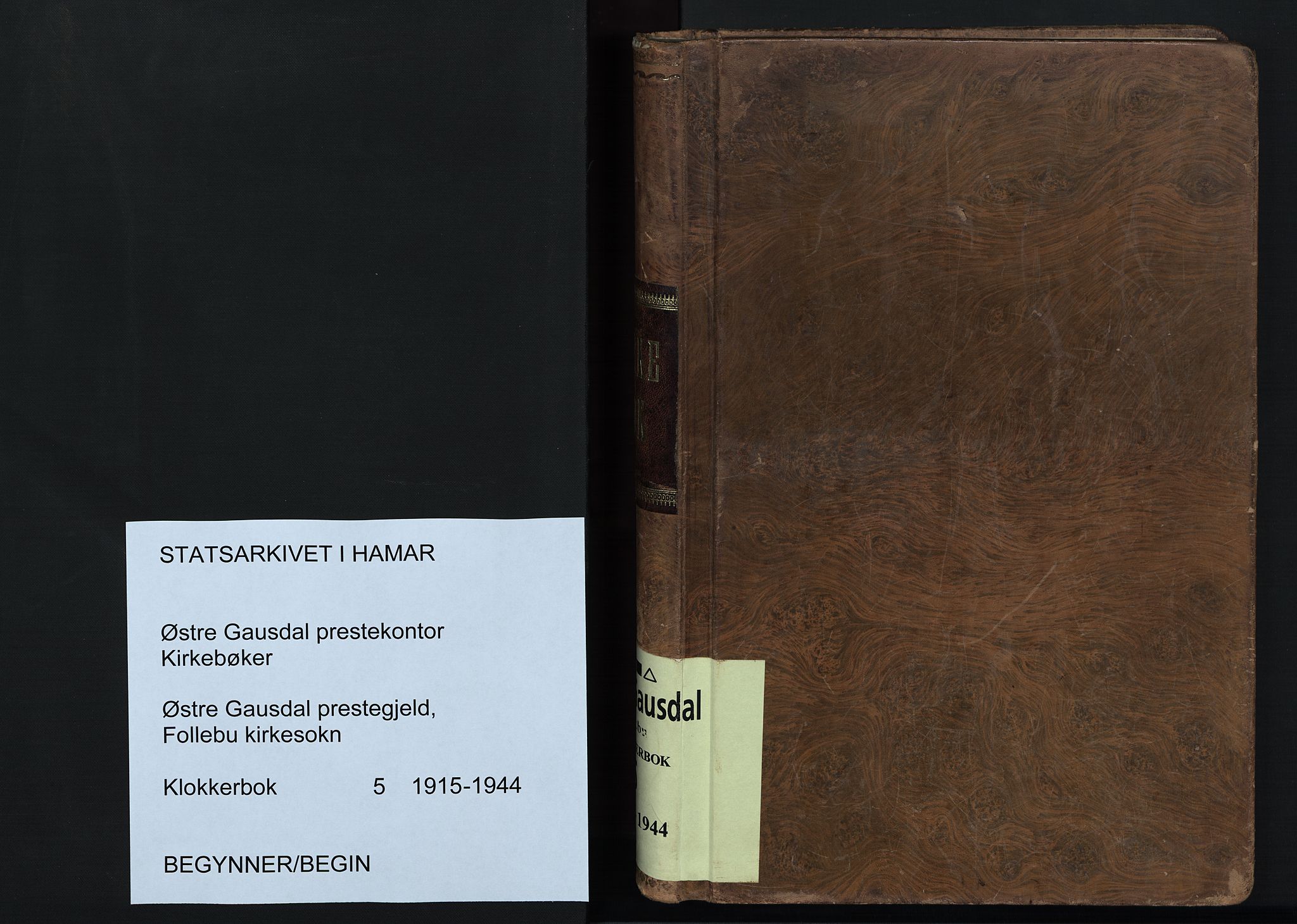 Østre Gausdal prestekontor, AV/SAH-PREST-092/H/Ha/Hab/L0005: Klokkerbok nr. 5, 1915-1944