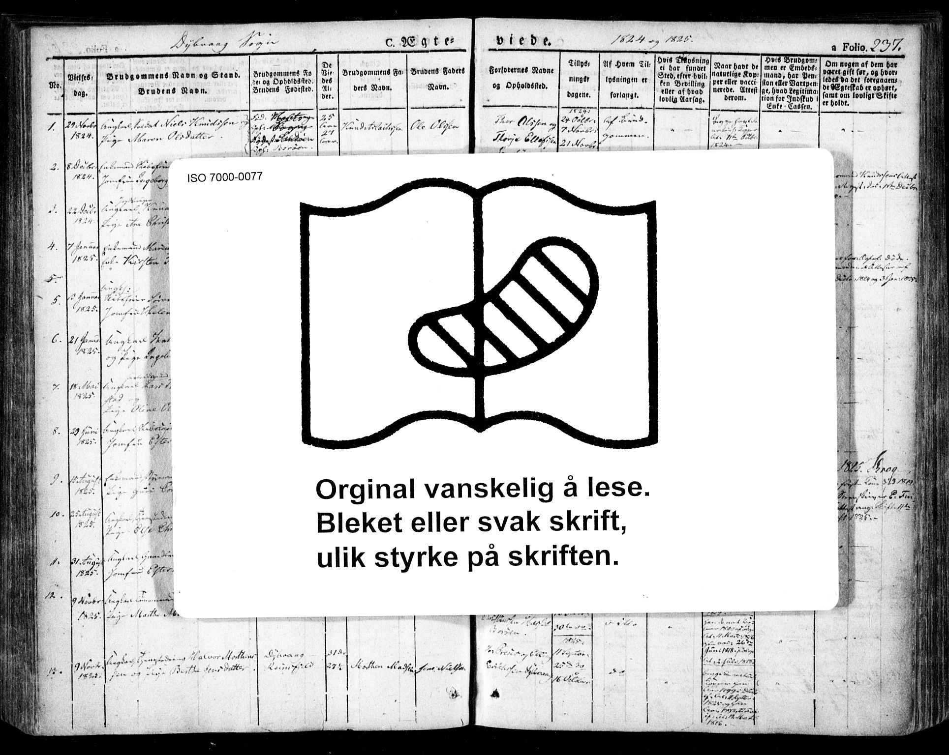 Dypvåg sokneprestkontor, SAK/1111-0007/F/Fa/Faa/L0004: Ministerialbok nr. A 4, 1824-1840, s. 237