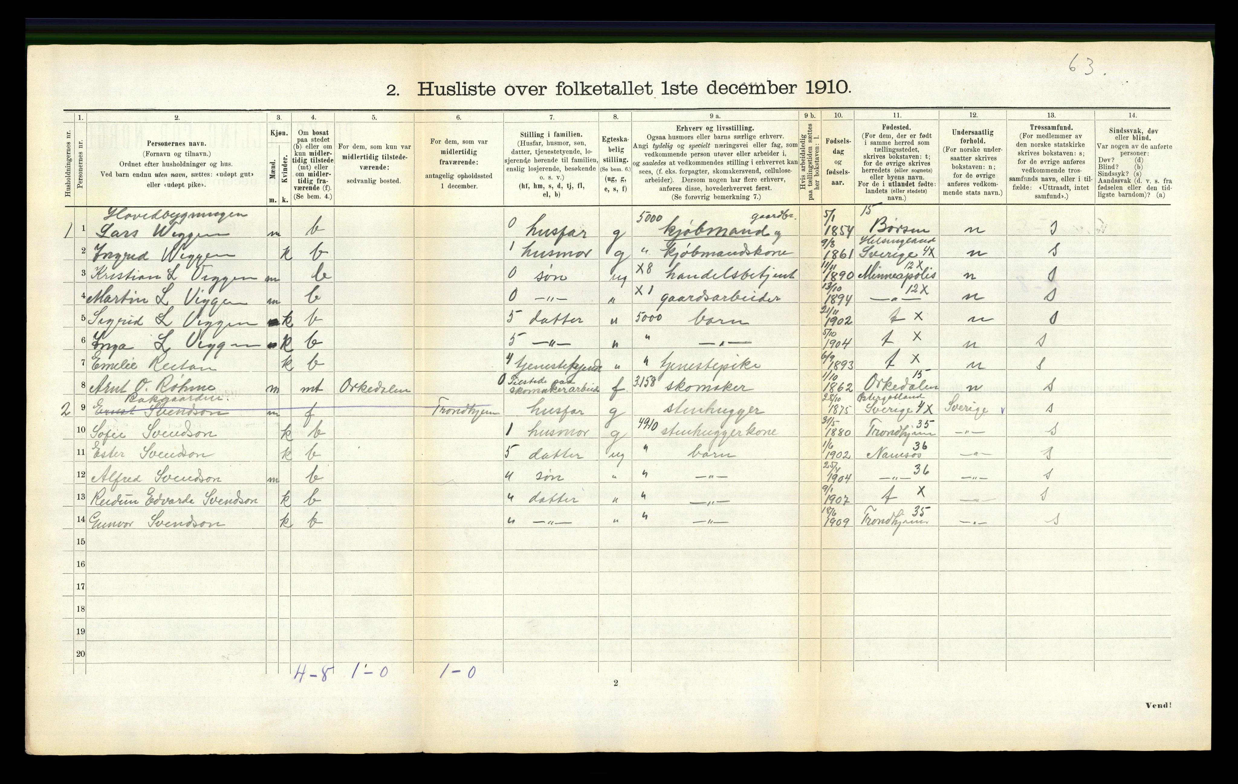 RA, Folketelling 1910 for 1659 Geitastrand herred, 1910, s. 43