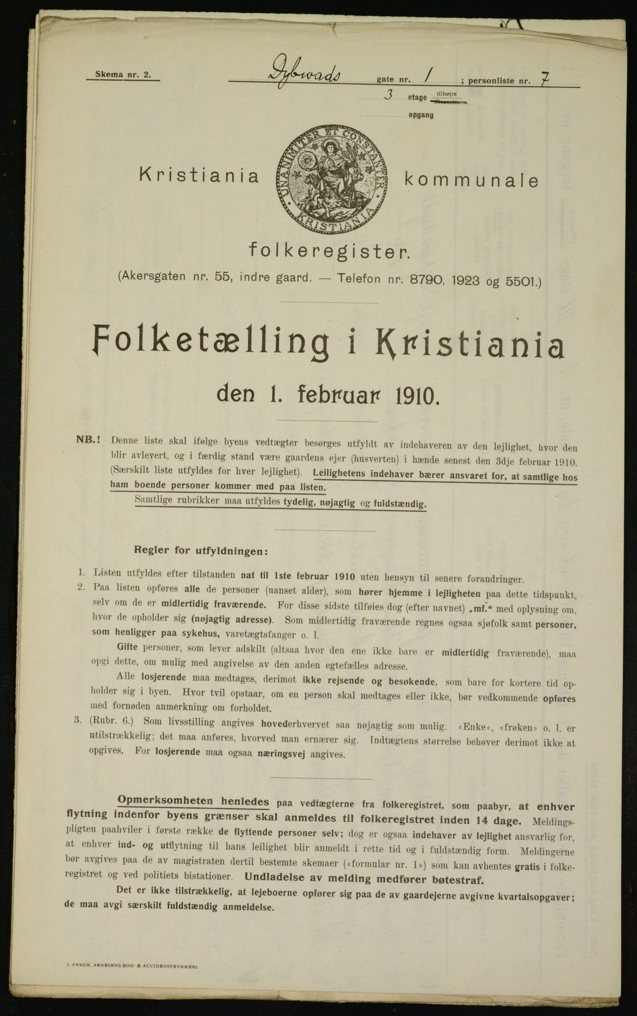 OBA, Kommunal folketelling 1.2.1910 for Kristiania, 1910, s. 16544