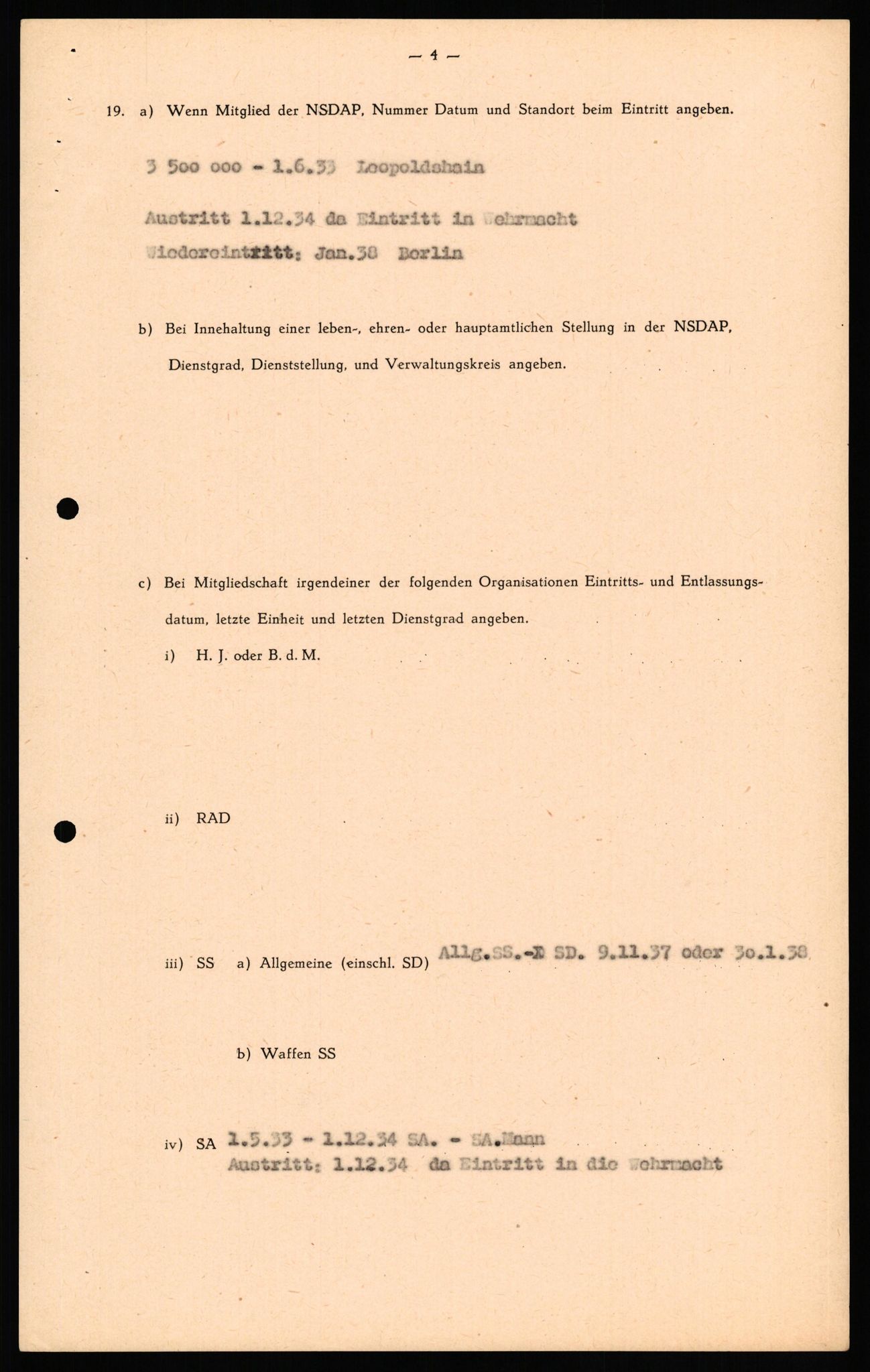 Forsvaret, Forsvarets overkommando II, RA/RAFA-3915/D/Db/L0028: CI Questionaires. Tyske okkupasjonsstyrker i Norge. Tyskere., 1945-1946, s. 383