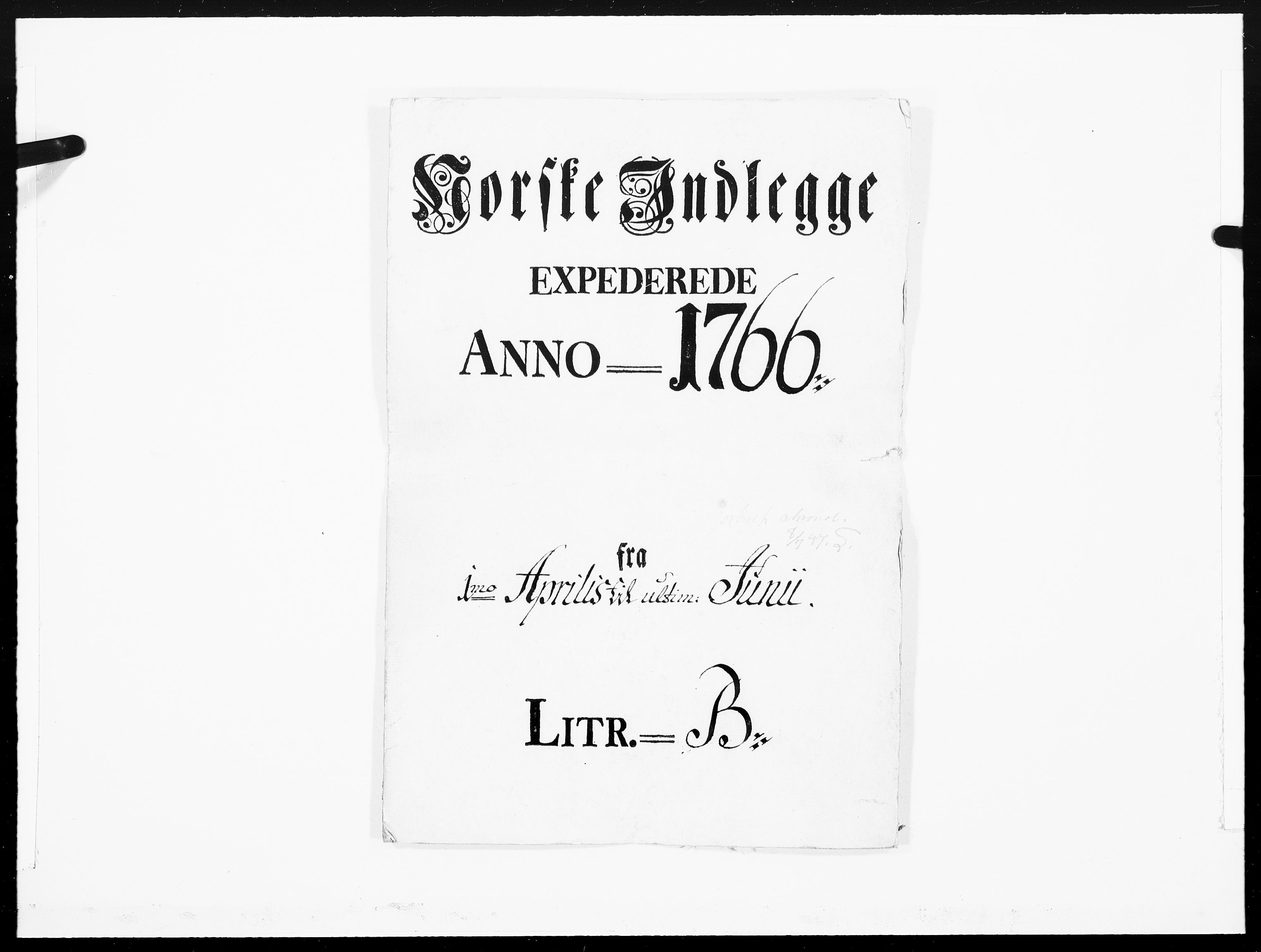 Danske Kanselli 1572-1799, AV/RA-EA-3023/F/Fc/Fcc/Fcca/L0192: Norske innlegg 1572-1799, 1766, s. 292