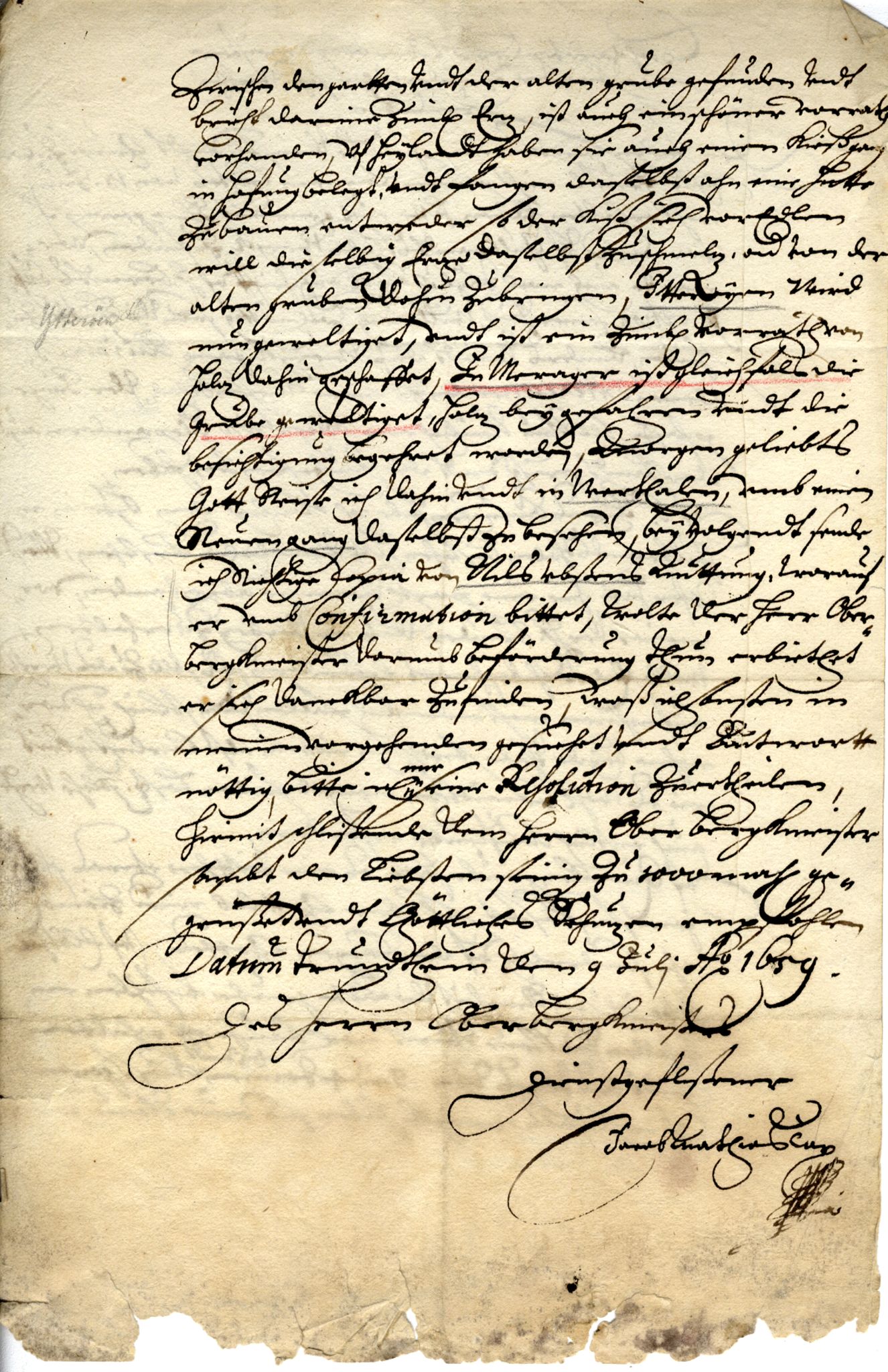 Løkken Kobberverk, MIST/OI-A-6001/D/Da/L0001/0004: Brev og dokumenter / Brev til Oberbergmesteren fra Jacob Matias Tax.1659., 1659, s. 2