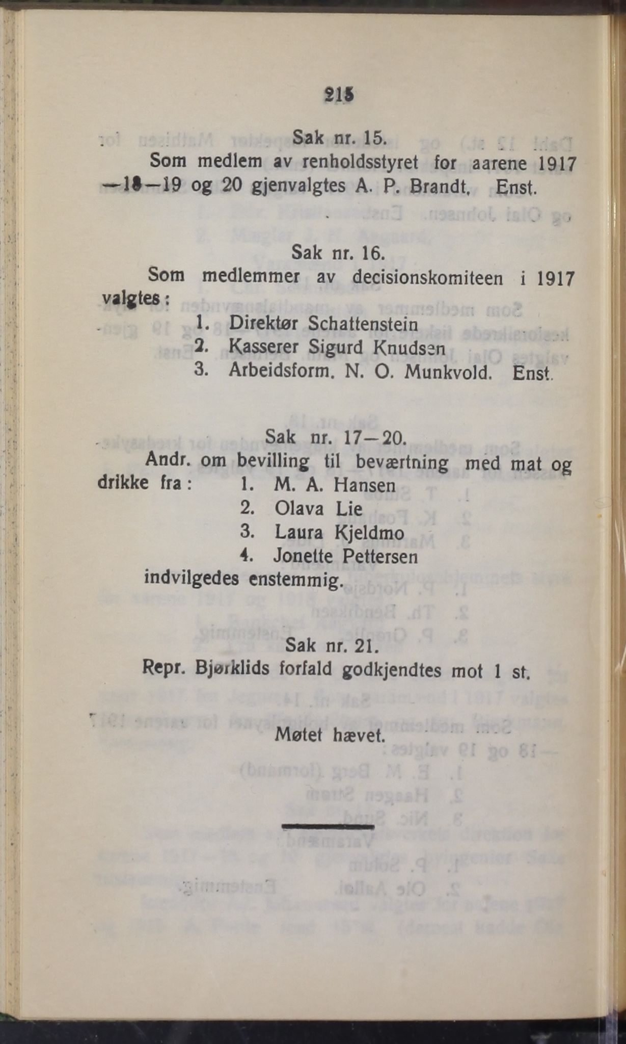 Narvik kommune. Formannskap , AIN/K-18050.150/A/Ab/L0007: Møtebok, 1917