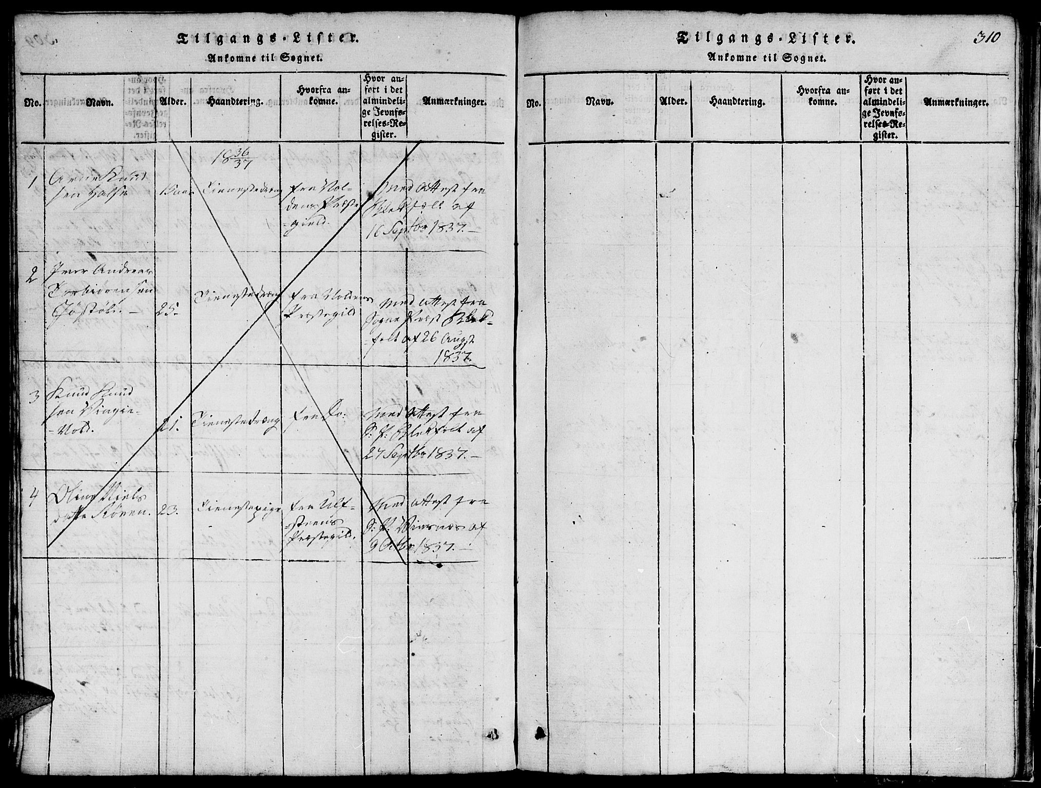 Ministerialprotokoller, klokkerbøker og fødselsregistre - Møre og Romsdal, SAT/A-1454/507/L0078: Klokkerbok nr. 507C01, 1816-1840, s. 310