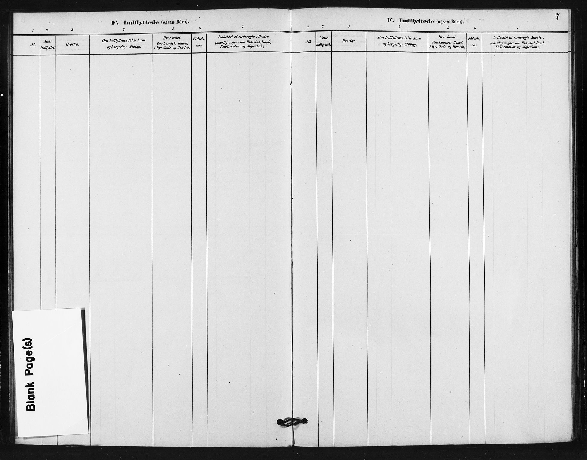 Kampen prestekontor Kirkebøker, SAO/A-10853/F/Fb/L0001: Ministerialbok nr. II 1, 1880-1911, s. 7