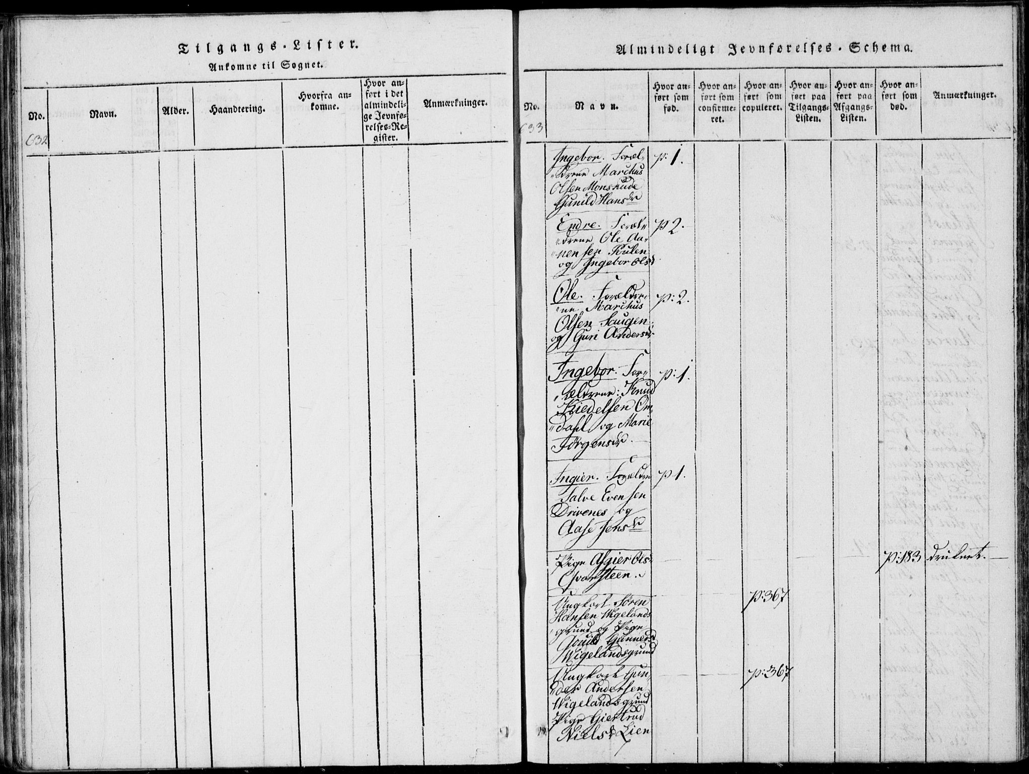 Vennesla sokneprestkontor, AV/SAK-1111-0045/Fa/Fab/L0003: Ministerialbok nr. A 3, 1820-1834, s. 632-633