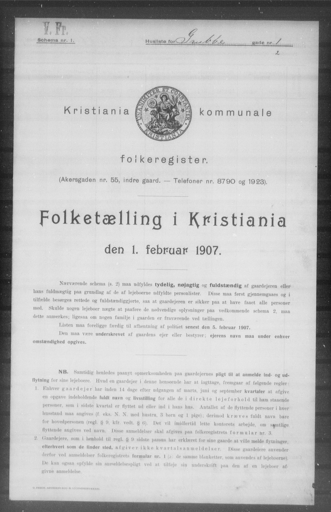 OBA, Kommunal folketelling 1.2.1907 for Kristiania kjøpstad, 1907, s. 15342