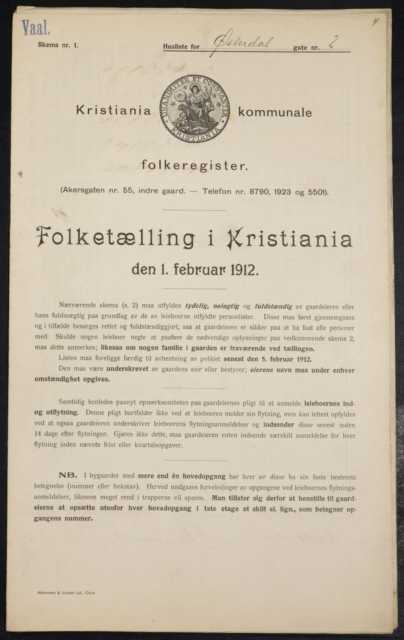 OBA, Kommunal folketelling 1.2.1912 for Kristiania, 1912, s. 128894