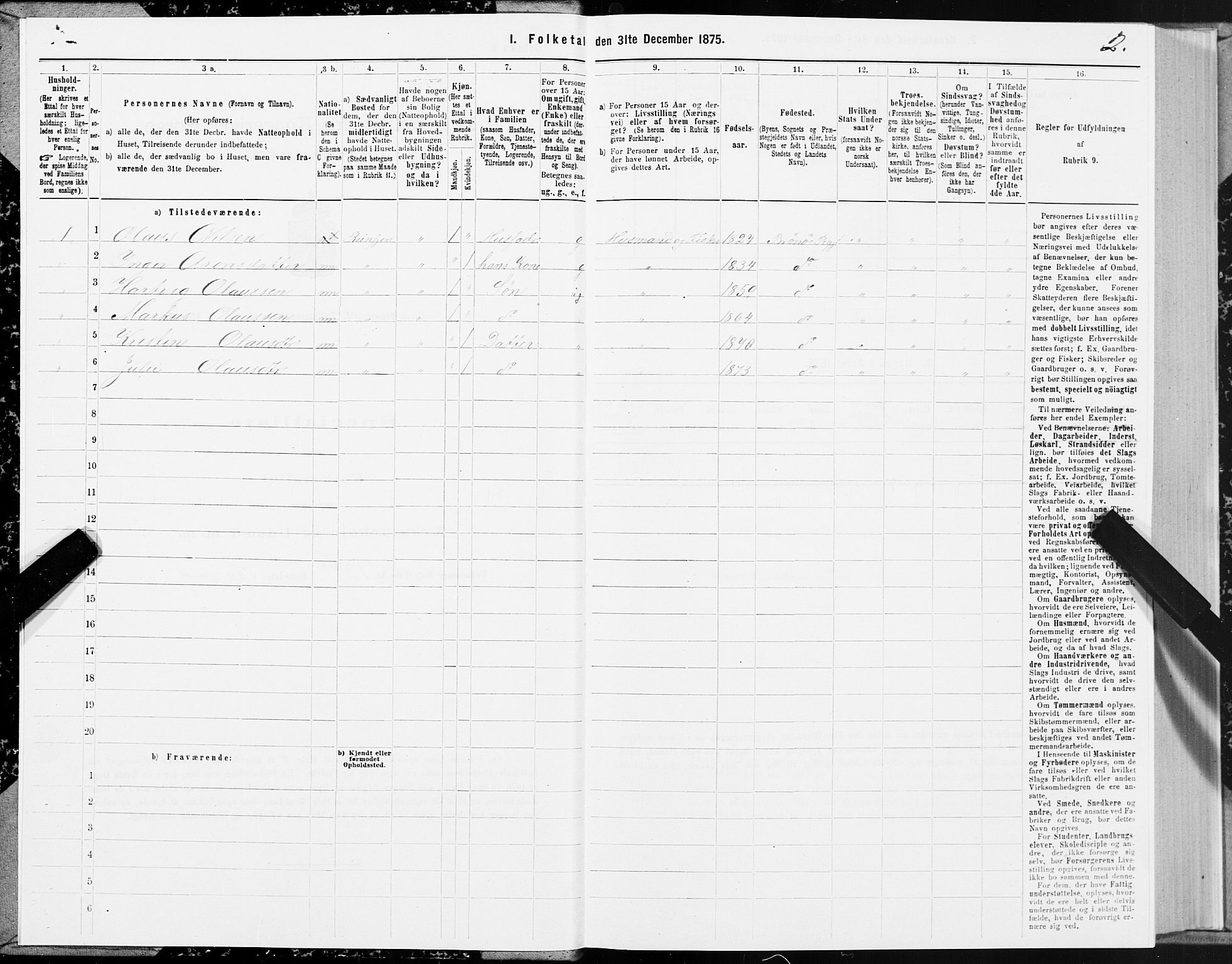 SAT, Folketelling 1875 for 1814P Brønnøy prestegjeld, 1875, s. 3002