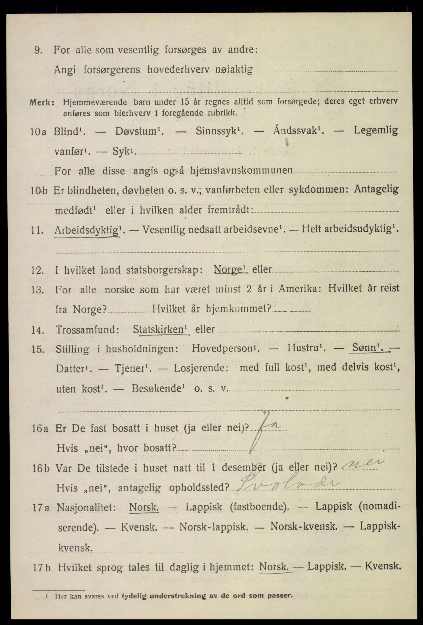 SAT, Folketelling 1920 for 1865 Vågan herred, 1920, s. 2824