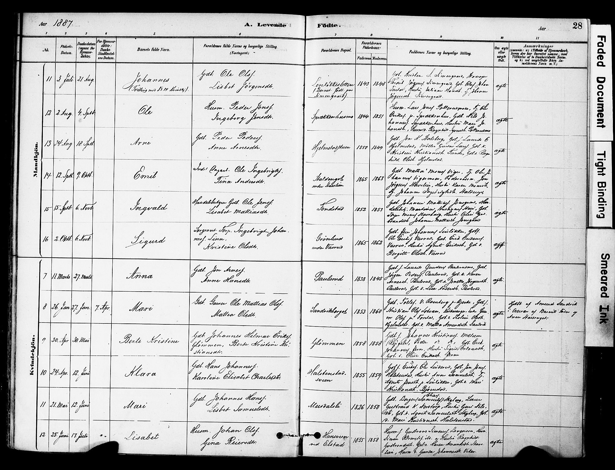 Øyer prestekontor, AV/SAH-PREST-084/H/Ha/Haa/L0009: Ministerialbok nr. 9, 1878-1893, s. 28