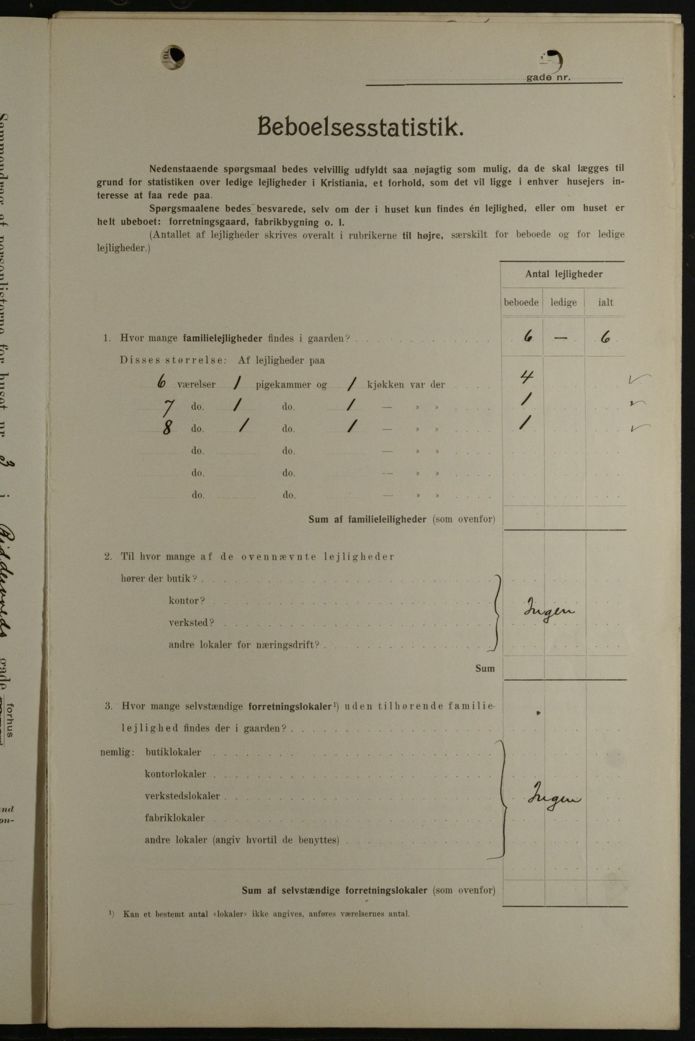 OBA, Kommunal folketelling 1.2.1908 for Kristiania kjøpstad, 1908, s. 74614