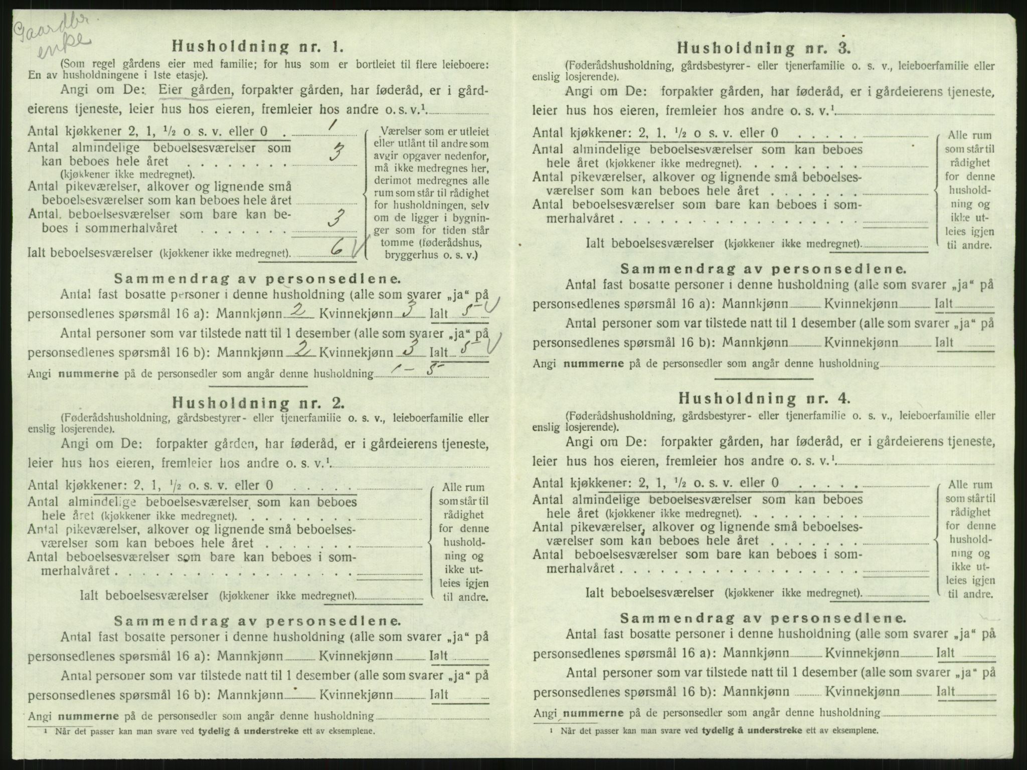 SAT, Folketelling 1920 for 1728 Sandvollan herred, 1920, s. 308