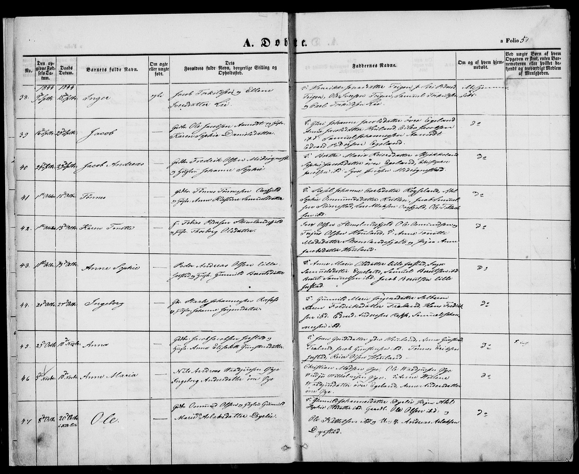 Kvinesdal sokneprestkontor, SAK/1111-0026/F/Fa/Fab/L0005: Ministerialbok nr. A 5, 1844-1857, s. 5