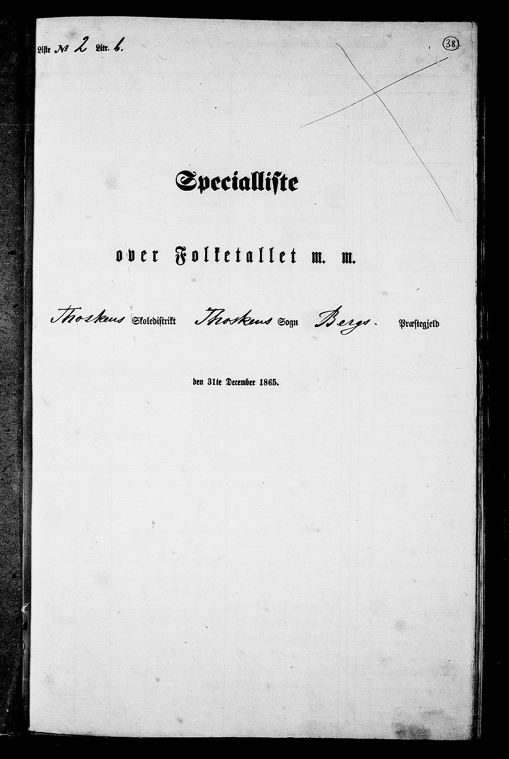 RA, Folketelling 1865 for 1929P Berg prestegjeld, 1865, s. 38