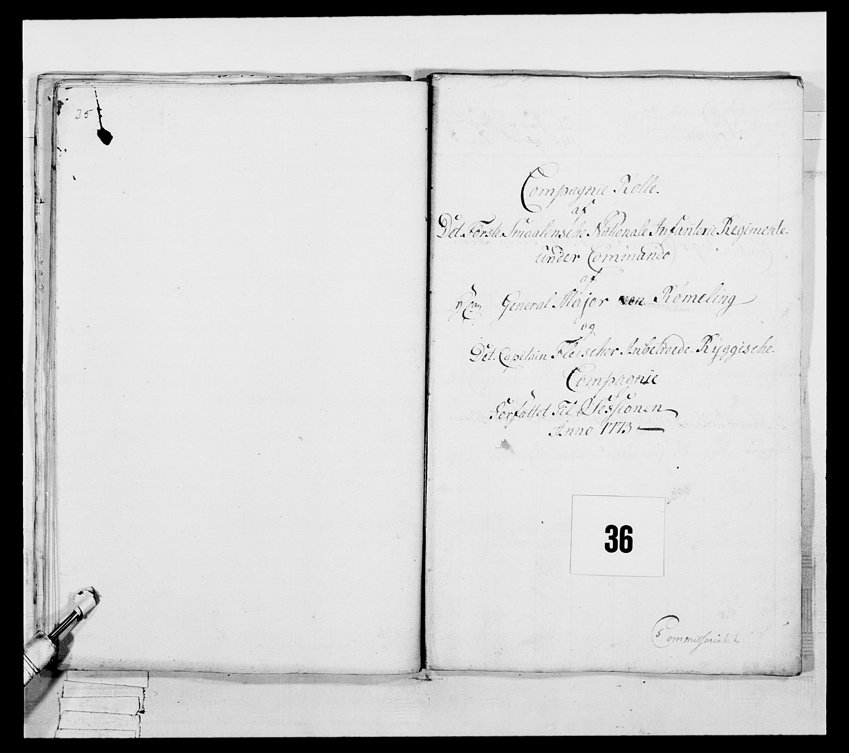 Generalitets- og kommissariatskollegiet, Det kongelige norske kommissariatskollegium, AV/RA-EA-5420/E/Eh/L0051: 1. Smålenske nasjonale infanteriregiment, 1759-1773, s. 244