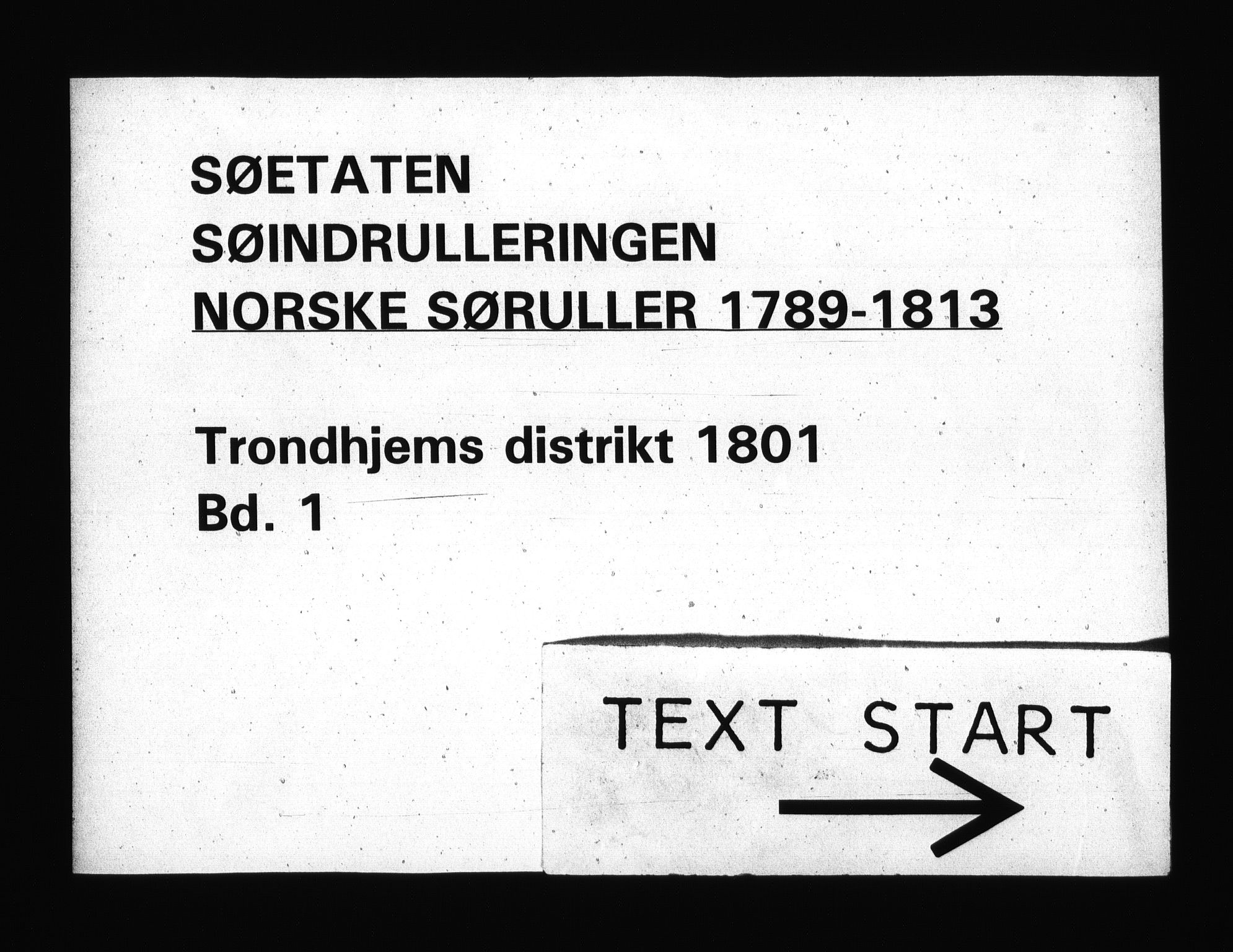 Sjøetaten, RA/EA-3110/F/L0324: Trondheim distrikt, bind 1, 1801