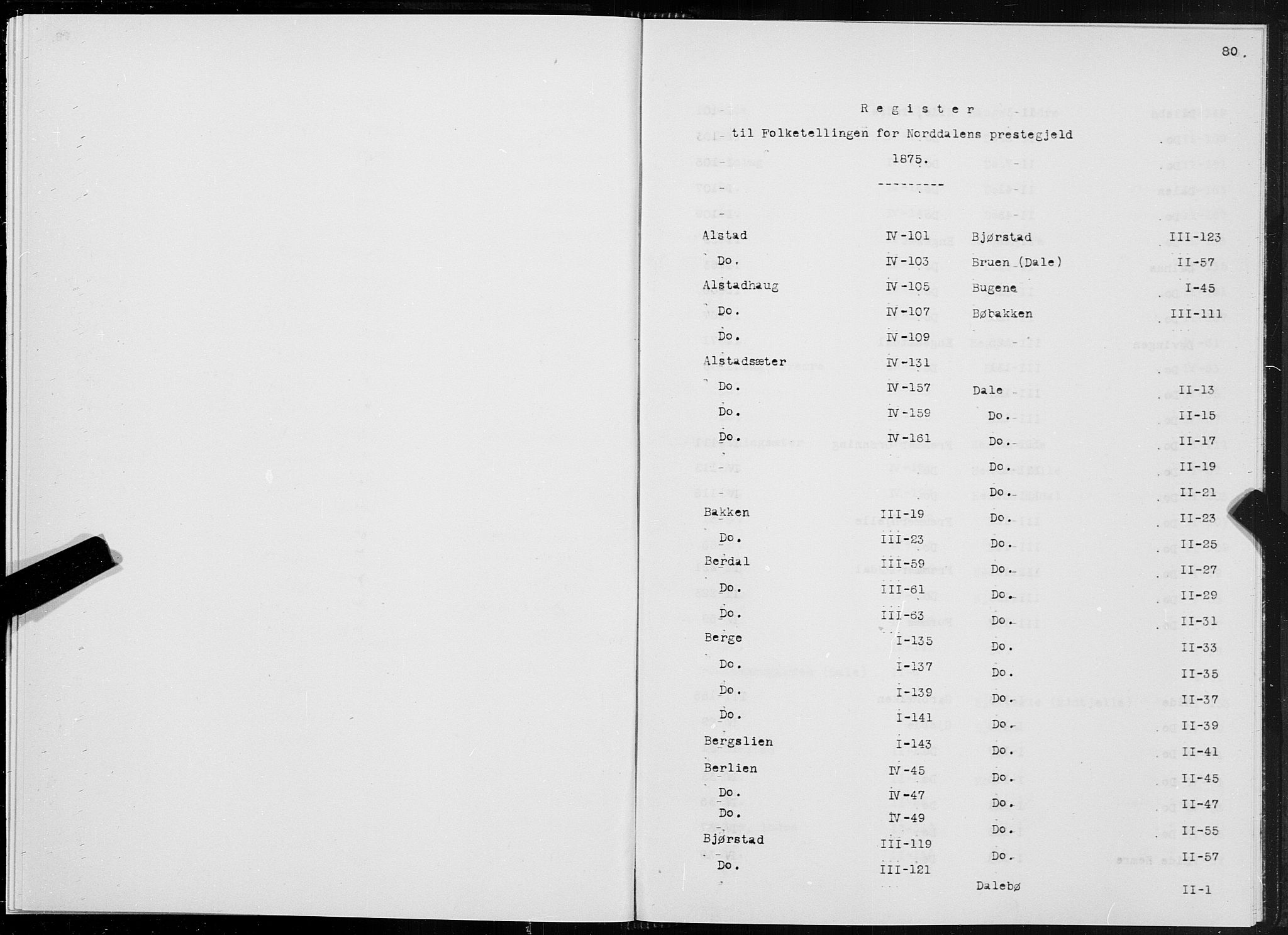 SAT, Folketelling 1875 for 1524P Norddal prestegjeld, 1875, s. 80