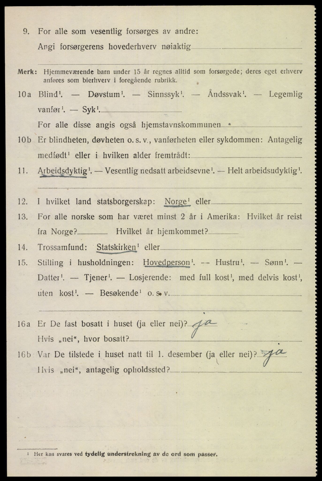 SAK, Folketelling 1920 for 1013 Tveit herred, 1920, s. 3509