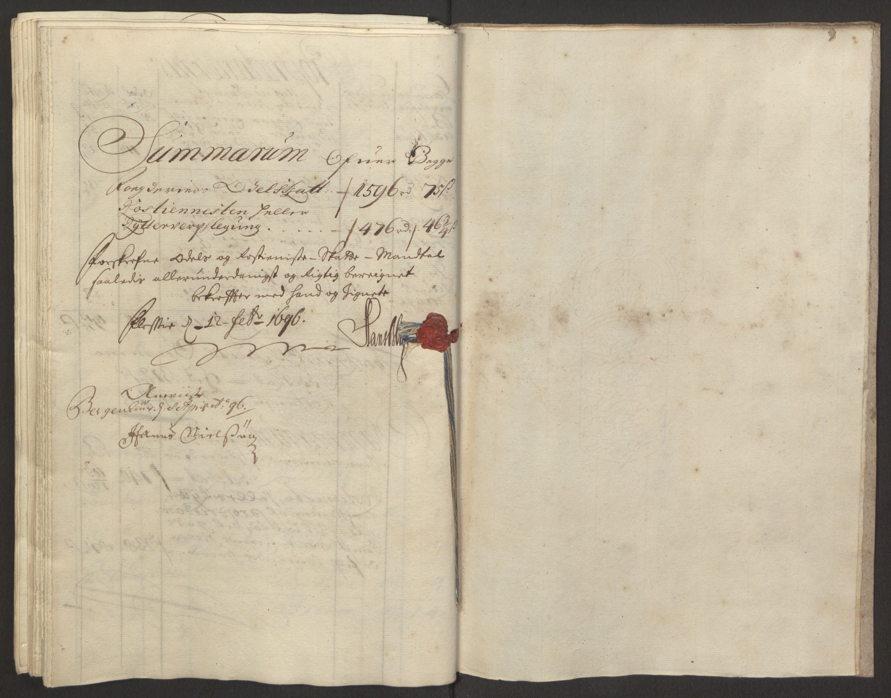 Rentekammeret inntil 1814, Reviderte regnskaper, Fogderegnskap, RA/EA-4092/R52/L3308: Fogderegnskap Sogn, 1695, s. 239