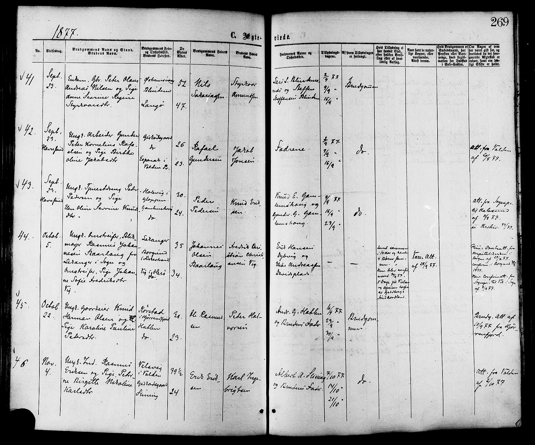 Ministerialprotokoller, klokkerbøker og fødselsregistre - Møre og Romsdal, AV/SAT-A-1454/528/L0399: Ministerialbok nr. 528A10, 1864-1879, s. 269