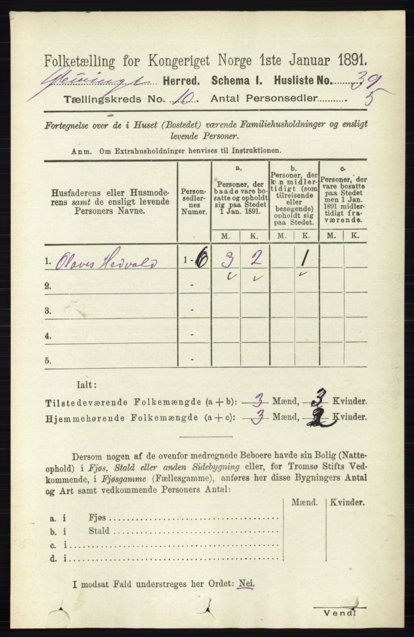 RA, Folketelling 1891 for 0132 Glemmen herred, 1891, s. 9939