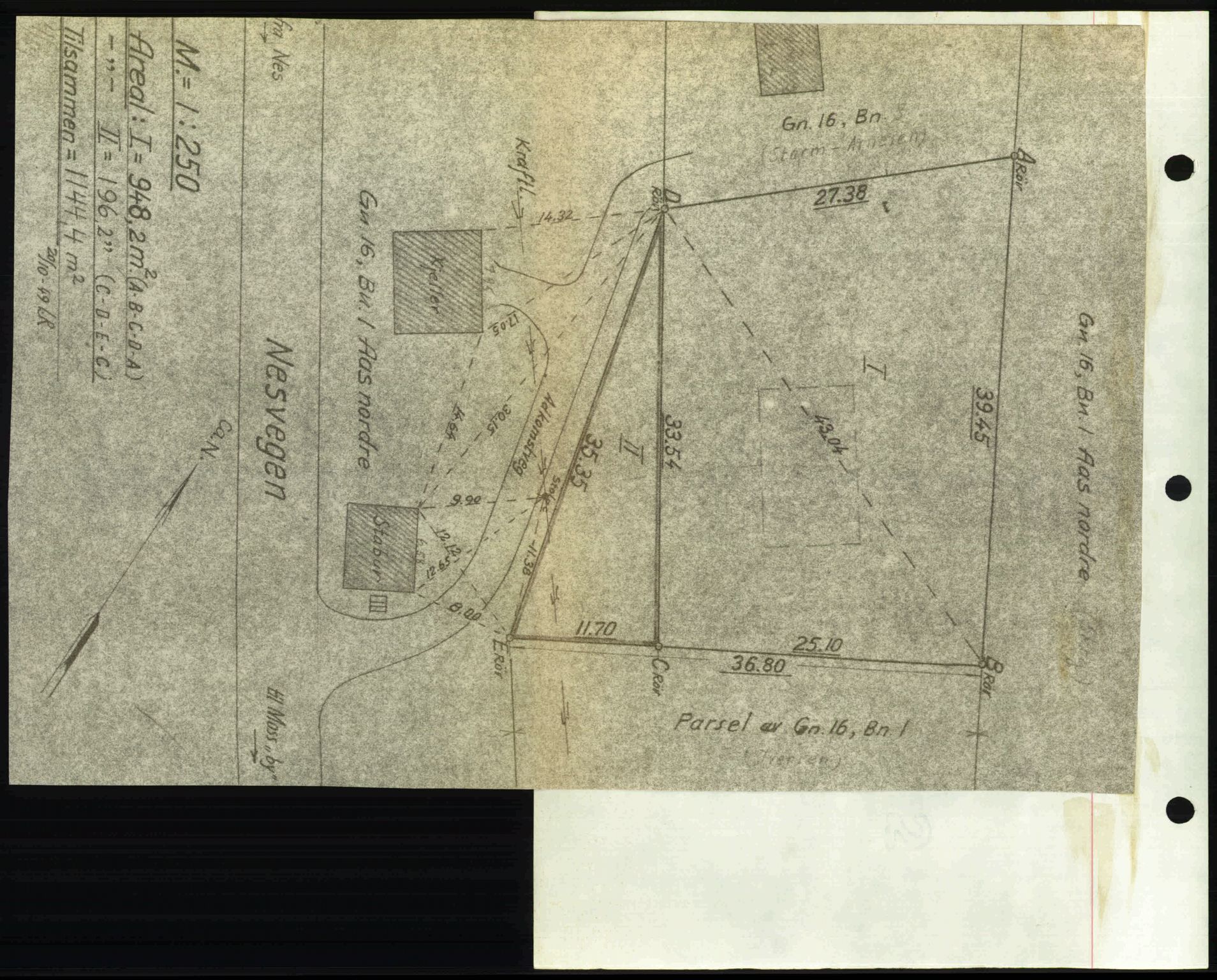 Moss sorenskriveri, SAO/A-10168: Pantebok nr. A25, 1950-1950, Dagboknr: 952/1950