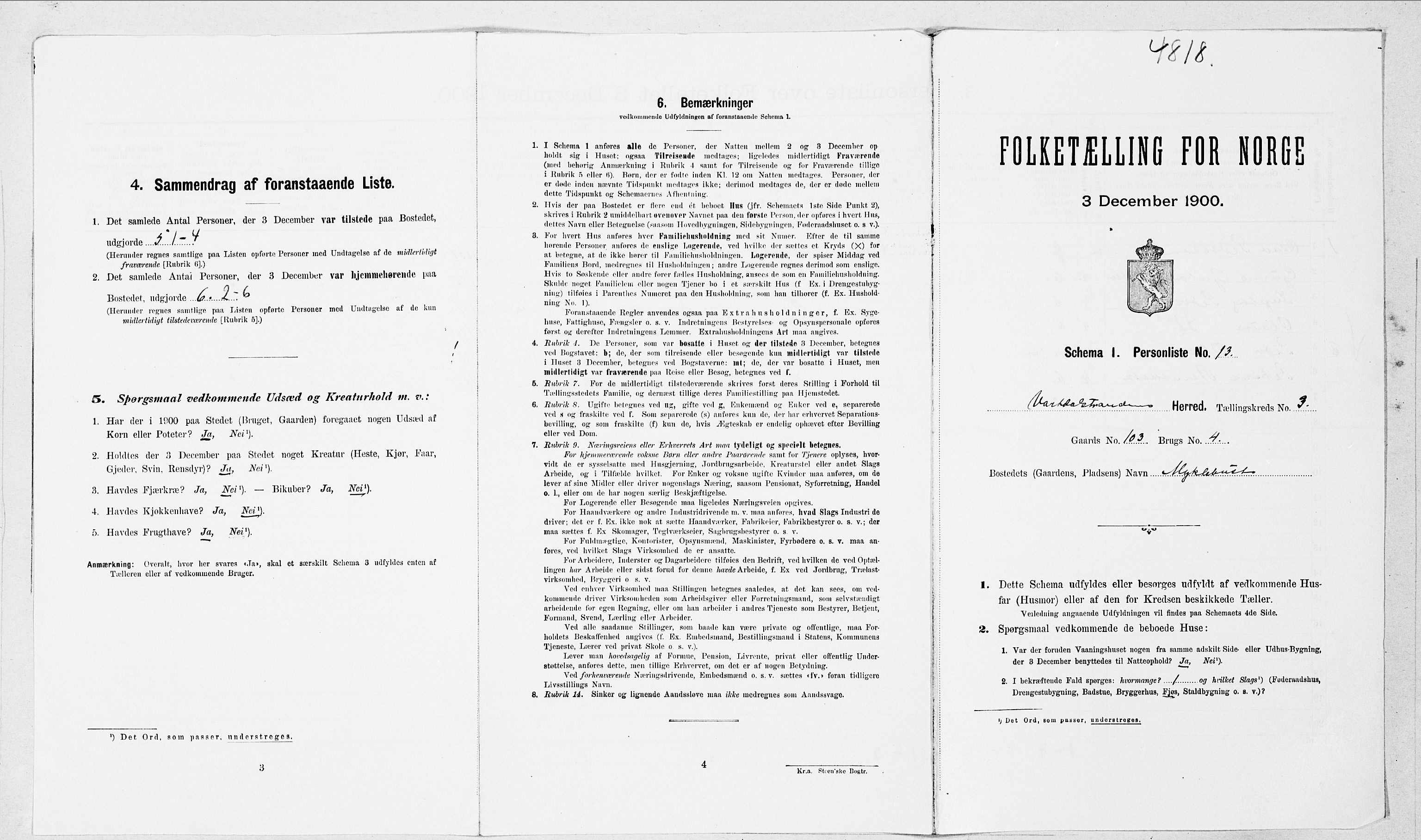 SAT, Folketelling 1900 for 1521 Vartdal herred, 1900, s. 159