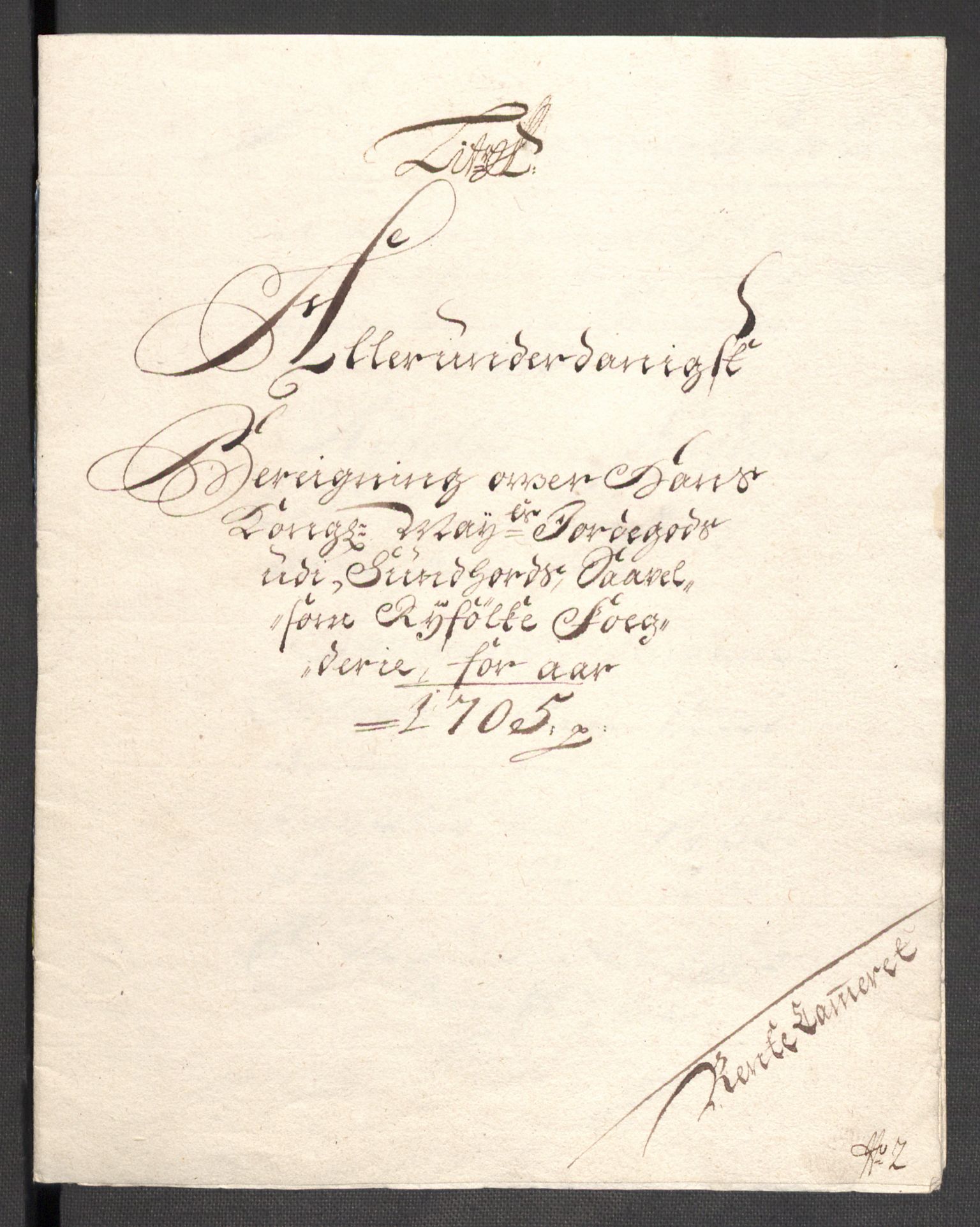 Rentekammeret inntil 1814, Reviderte regnskaper, Fogderegnskap, RA/EA-4092/R48/L2983: Fogderegnskap Sunnhordland og Hardanger, 1705, s. 43