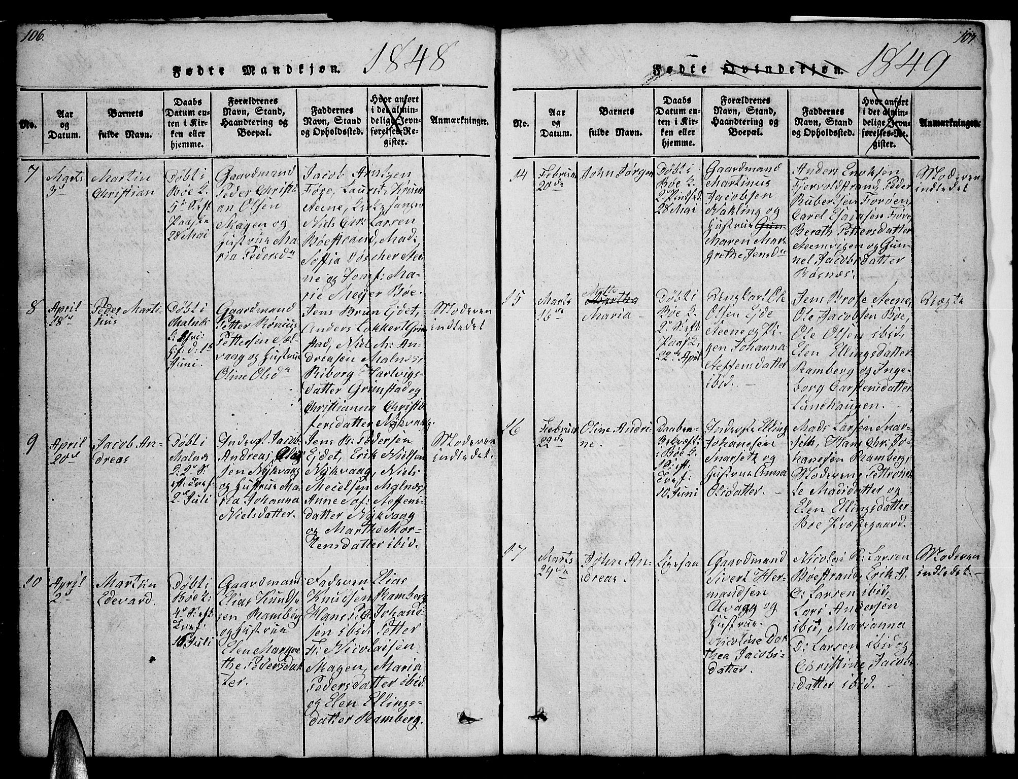 Ministerialprotokoller, klokkerbøker og fødselsregistre - Nordland, AV/SAT-A-1459/891/L1312: Klokkerbok nr. 891C01, 1820-1856, s. 106-107