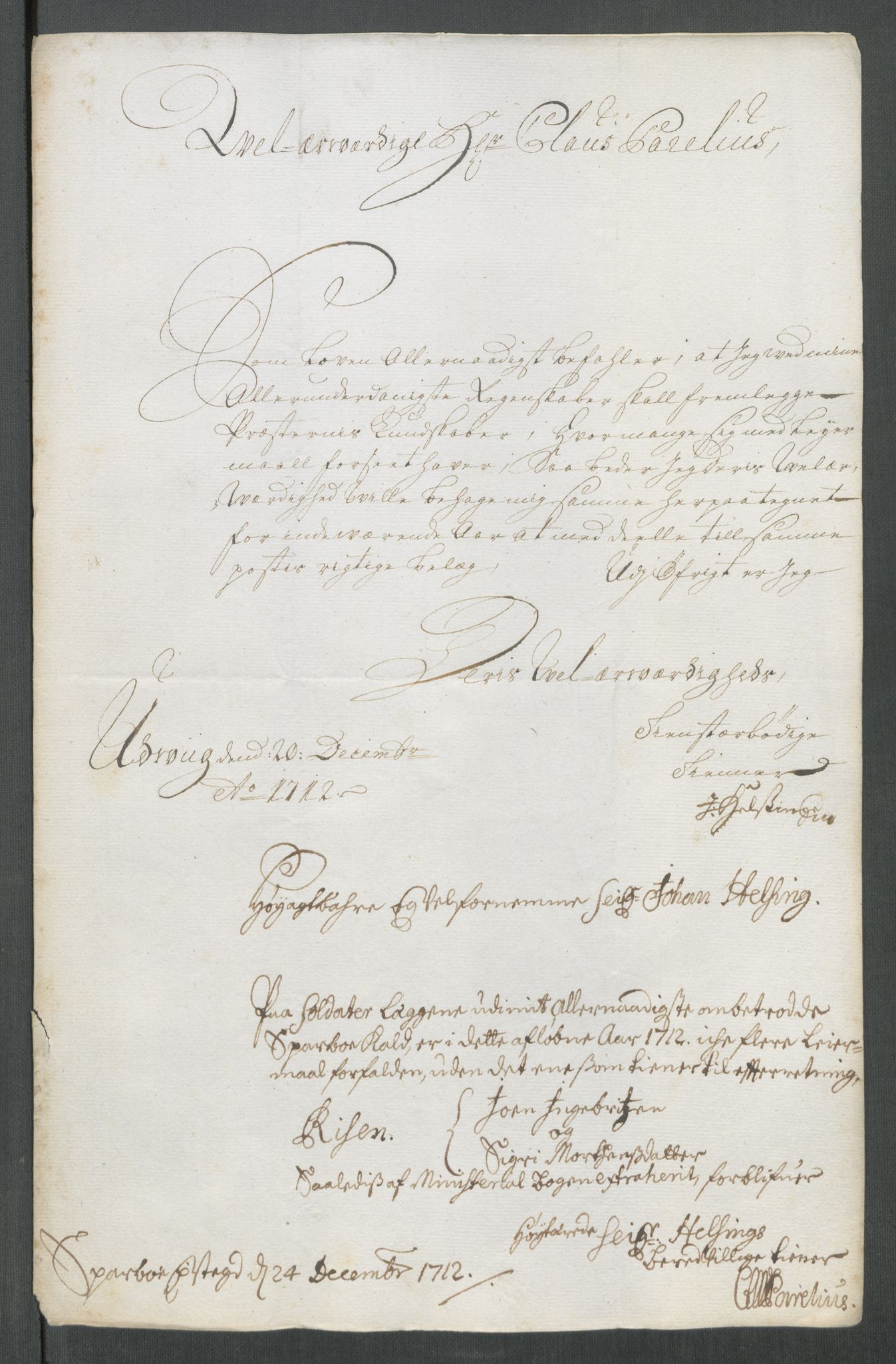 Rentekammeret inntil 1814, Reviderte regnskaper, Fogderegnskap, RA/EA-4092/R63/L4320: Fogderegnskap Inderøy, 1712, s. 240