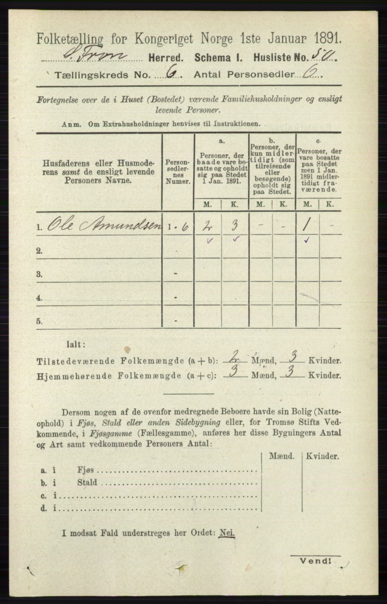 RA, Folketelling 1891 for 0519 Sør-Fron herred, 1891, s. 2571