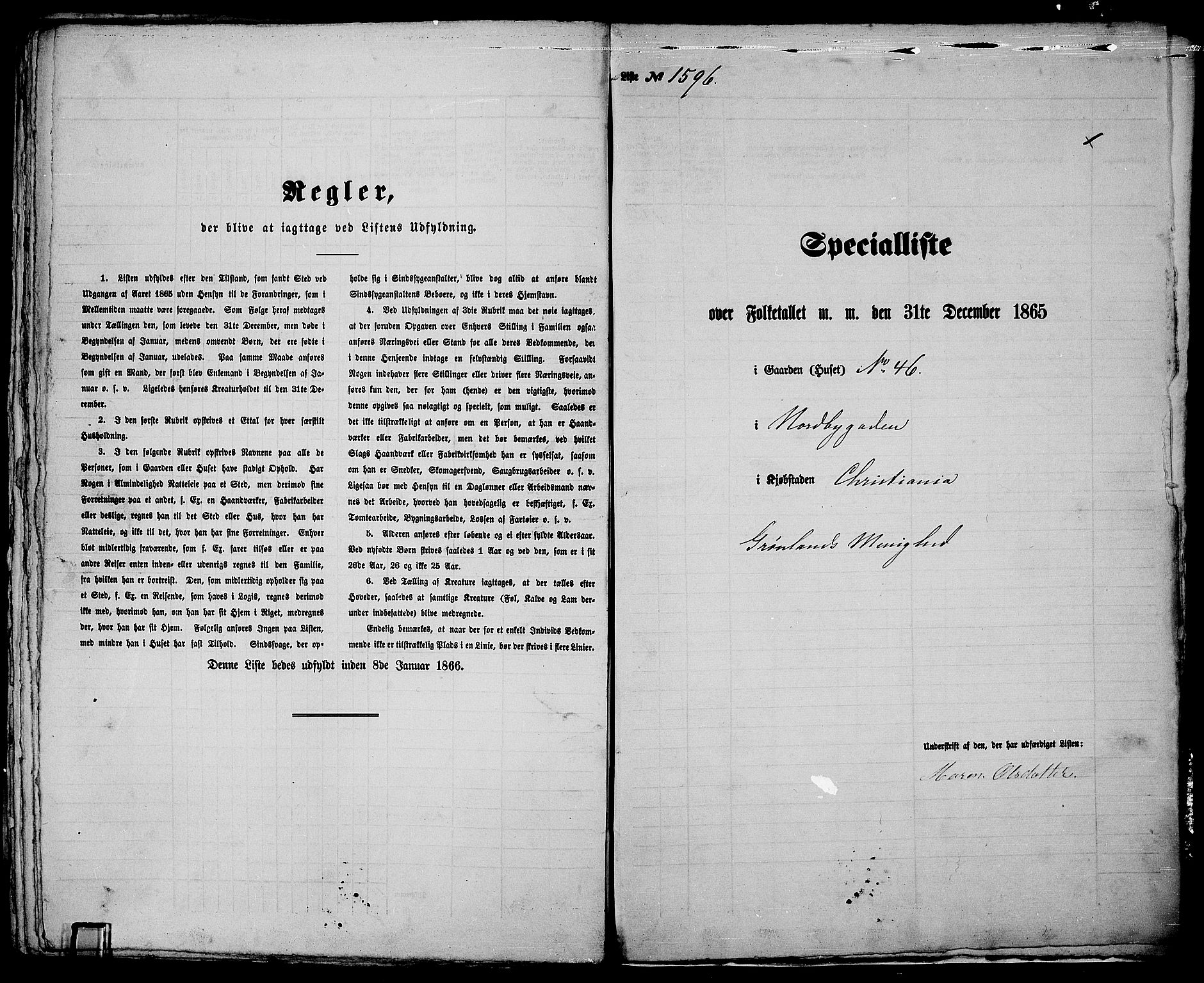 RA, Folketelling 1865 for 0301 Kristiania kjøpstad, 1865, s. 3621