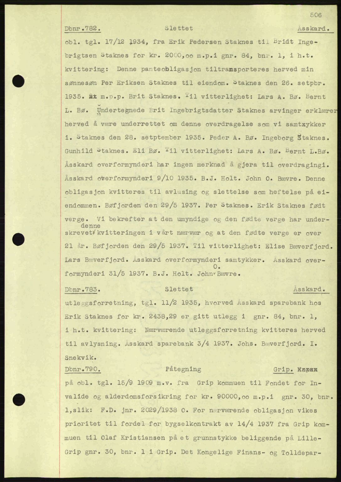 Nordmøre sorenskriveri, SAT/A-4132/1/2/2Ca: Pantebok nr. C80, 1936-1939, Dagboknr: 782/1938