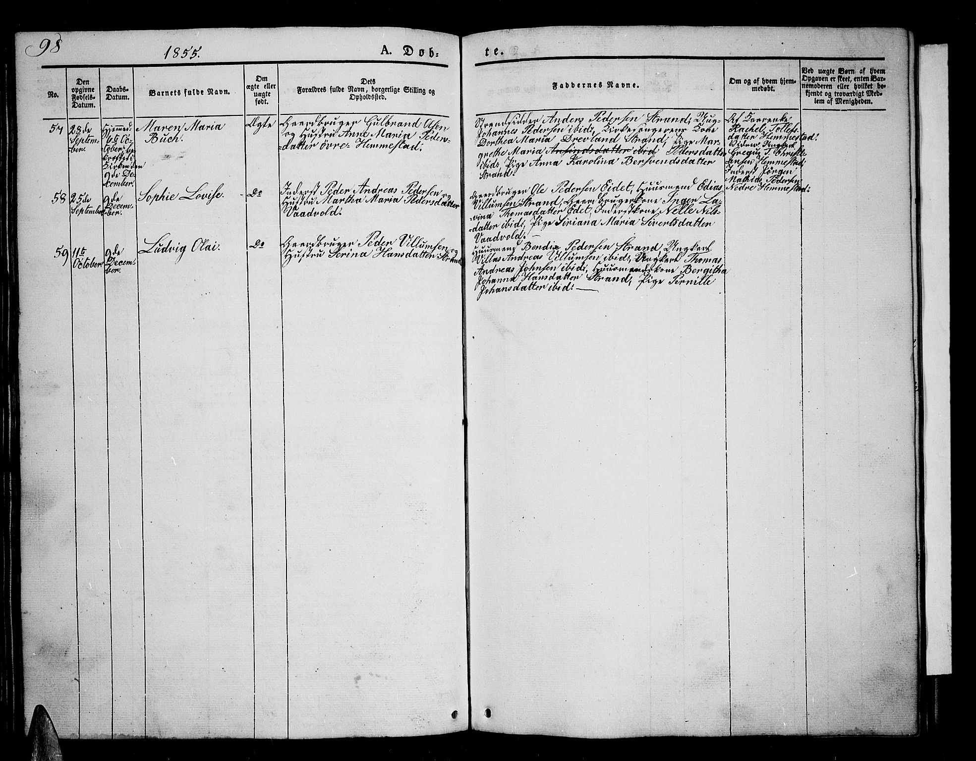 Kvæfjord sokneprestkontor, AV/SATØ-S-1323/G/Ga/Gab/L0002klokker: Klokkerbok nr. 2, 1841-1855, s. 98