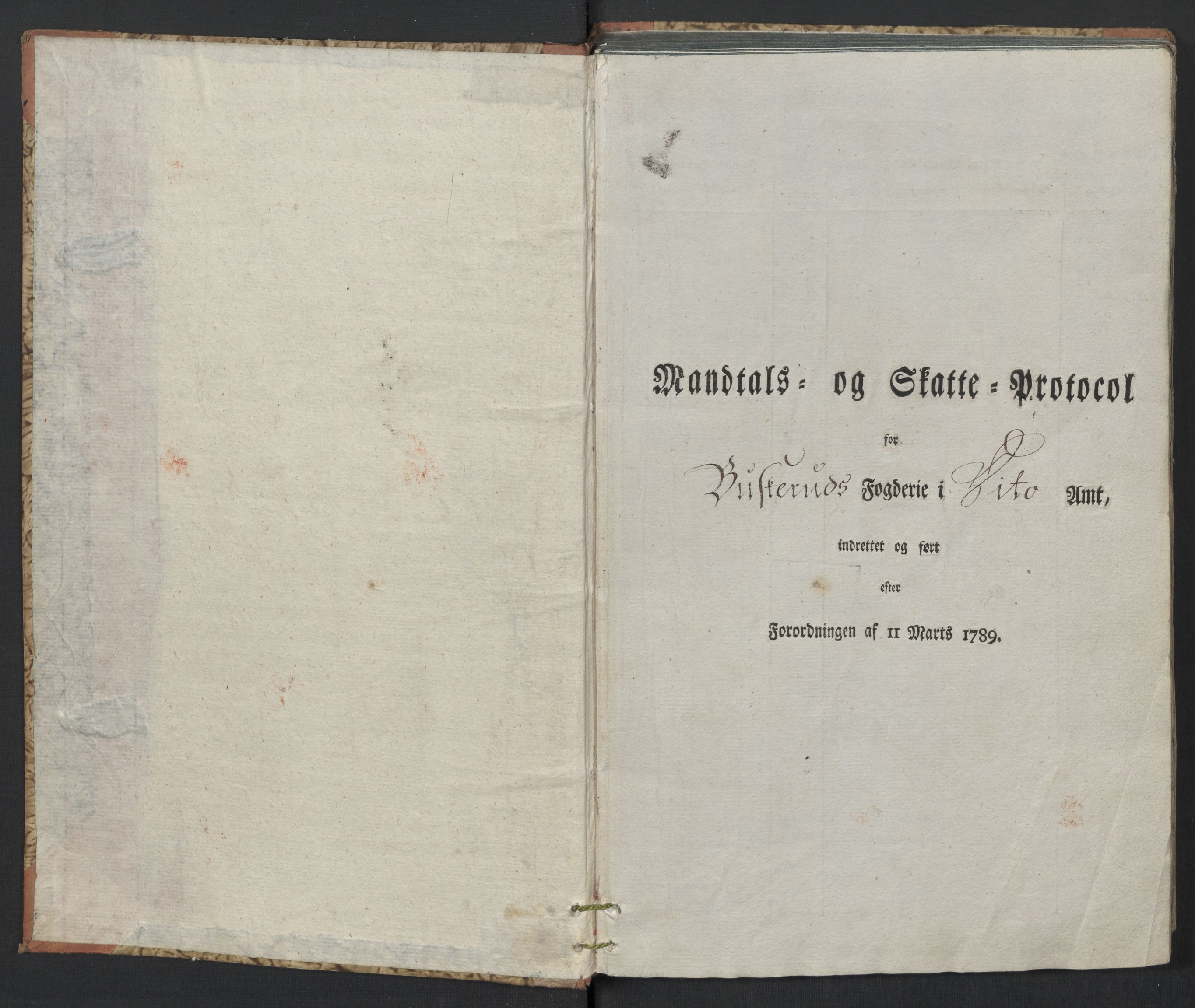 Rentekammeret inntil 1814, Reviderte regnskaper, Mindre regnskaper, AV/RA-EA-4068/Rf/Rfe/L0005: Buskerud fogderi. Christiania, 1789, s. 4