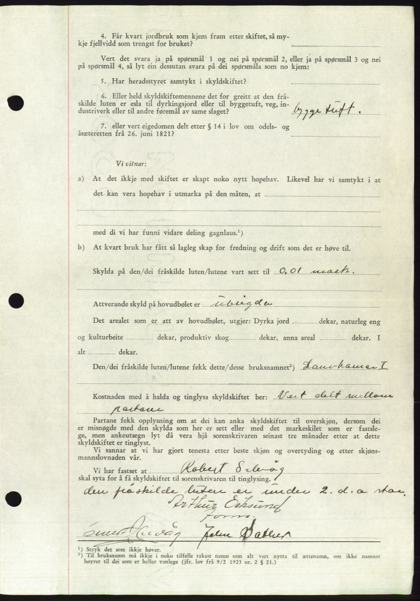 Søre Sunnmøre sorenskriveri, AV/SAT-A-4122/1/2/2C/L0110: Pantebok nr. 36A, 1958-1958, Dagboknr: 1709/1958