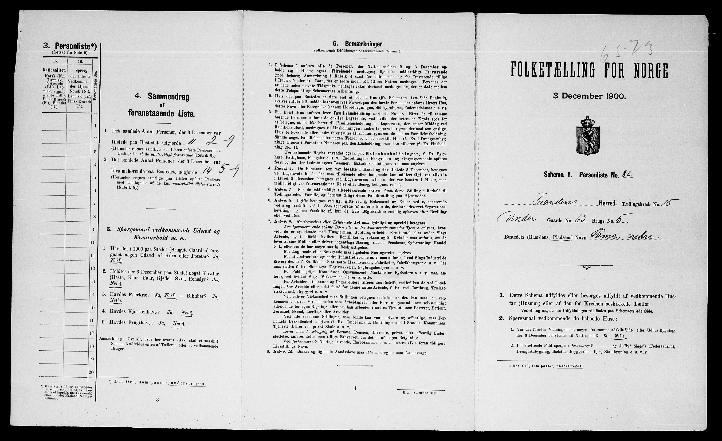 SATØ, Folketelling 1900 for 1914 Trondenes herred, 1900, s. 1821