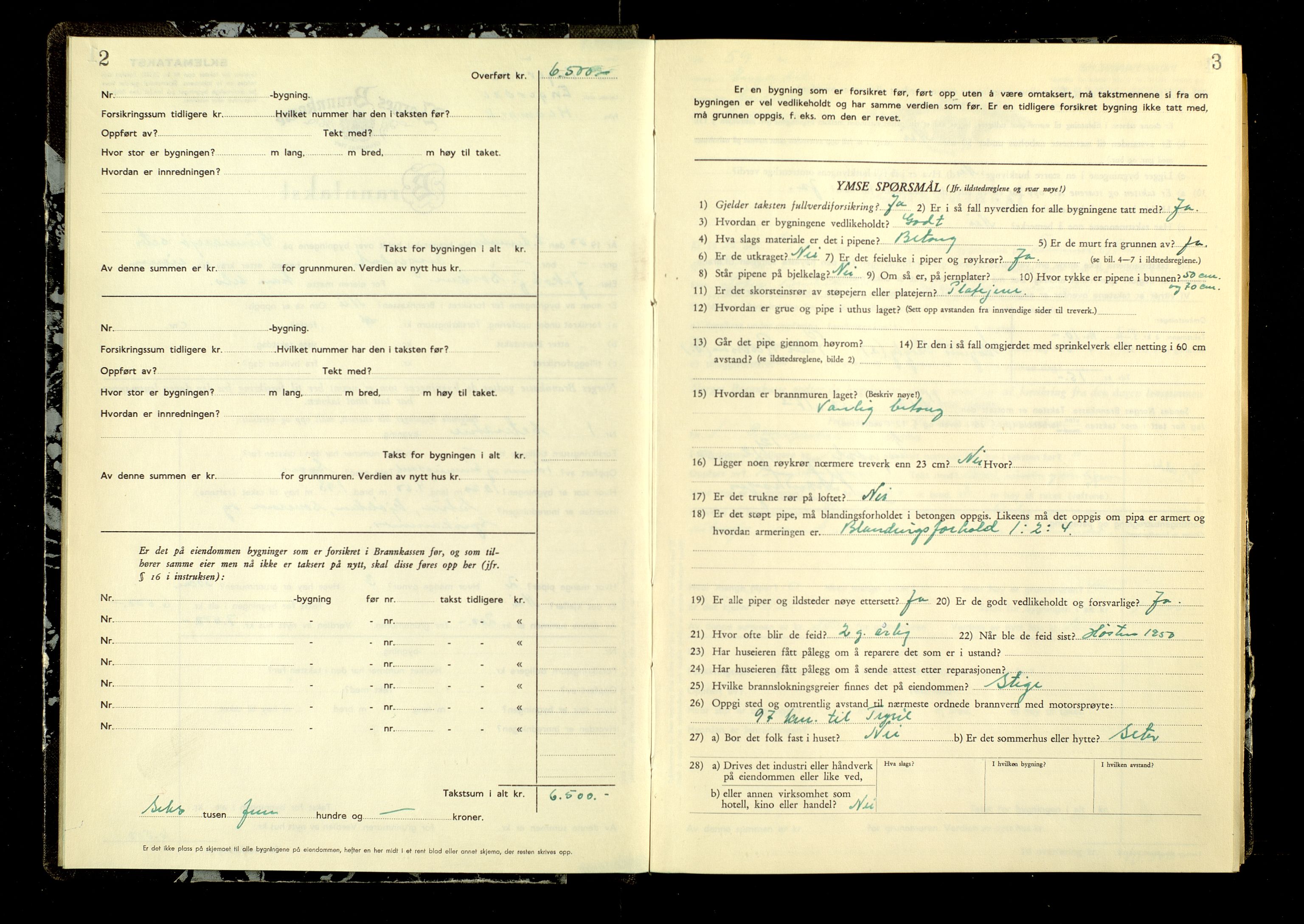 Norges Brannkasse, Engerdal, AV/SAH-NBRANE-025/F/L0009: Branntakstprotokoll, 1950-1955