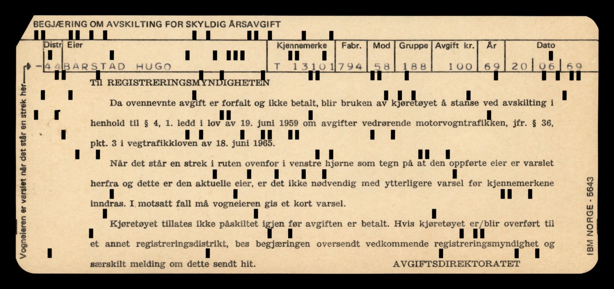 Møre og Romsdal vegkontor - Ålesund trafikkstasjon, AV/SAT-A-4099/F/Fe/L0037: Registreringskort for kjøretøy T 13031 - T 13179, 1927-1998, s. 1418