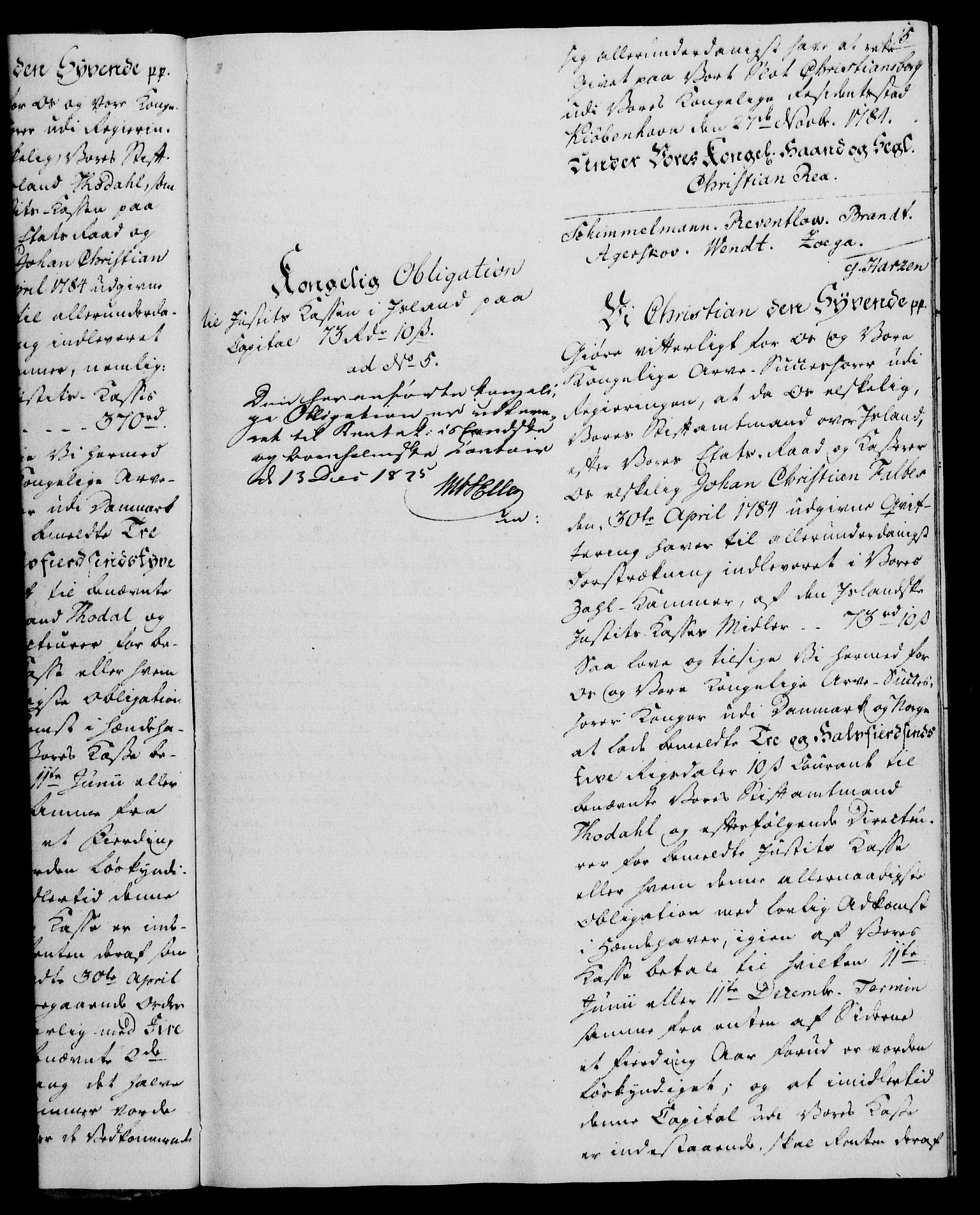 Rentekammeret, Kammerkanselliet, AV/RA-EA-3111/G/Gh/Ghc/L0001: Norsk-islandsk obligasjonsprotokoll (merket RK 53.38), 1780-1812, s. 15